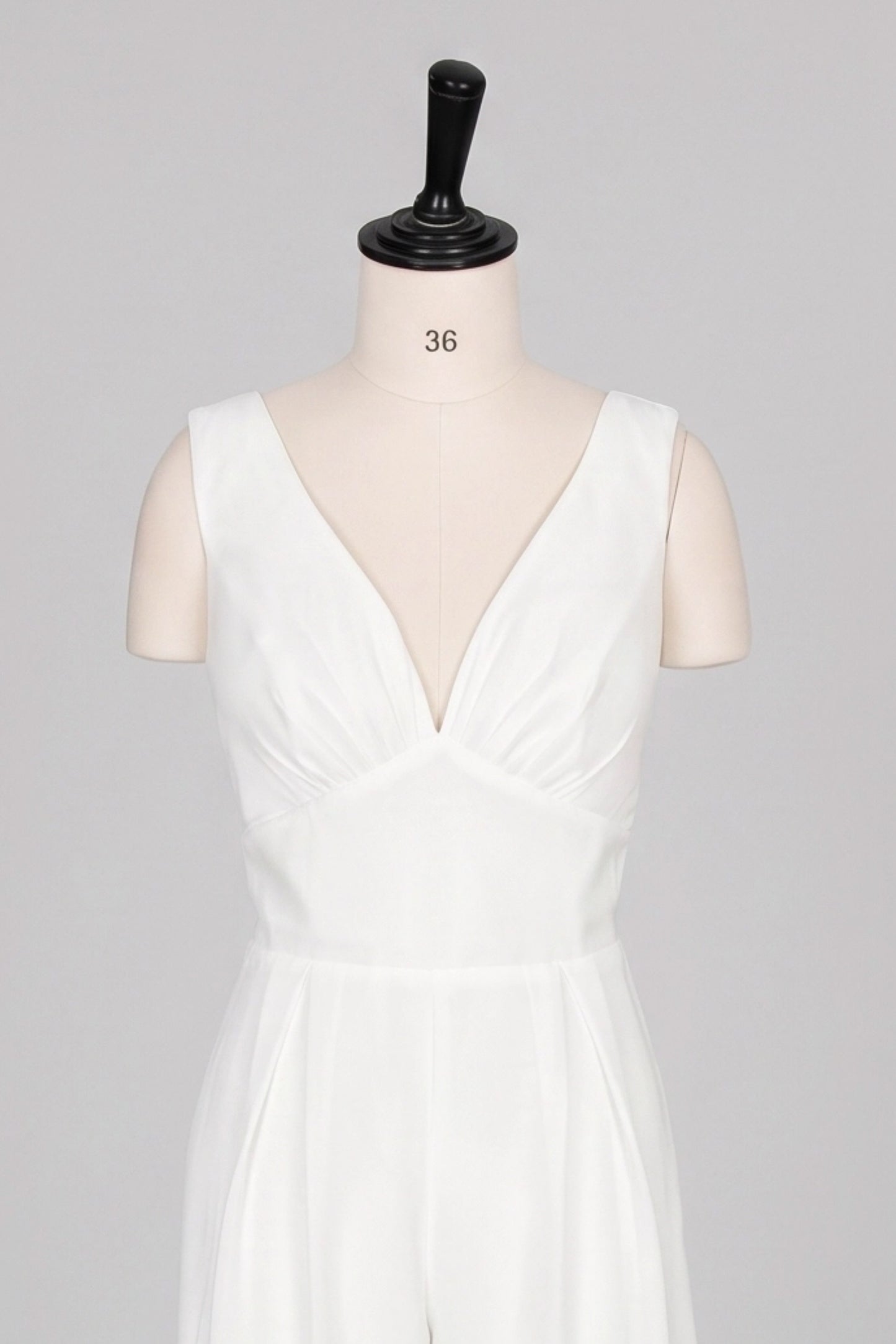 V-Neck Floor Length Chiffon Wedding Jumpsuit 916220687859