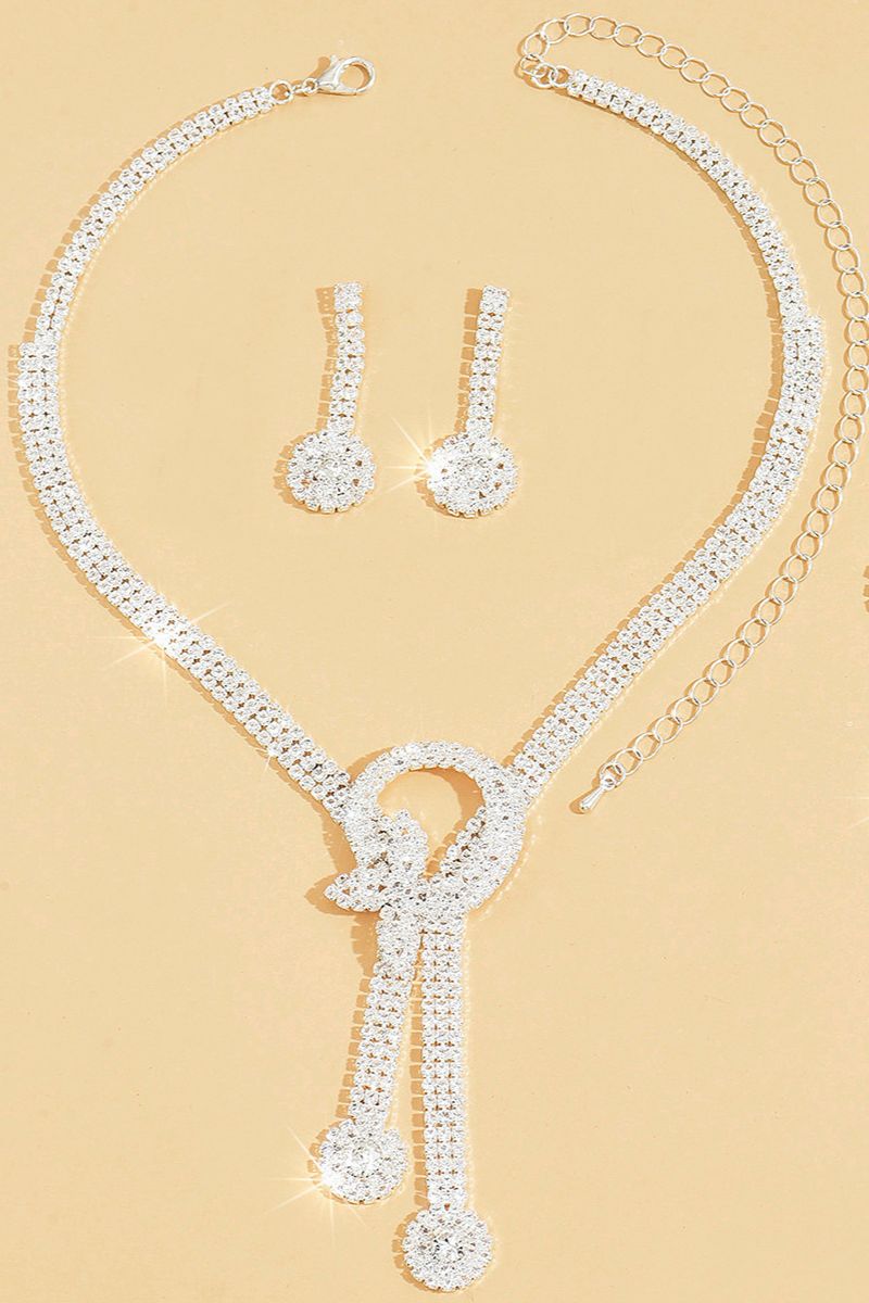 Gorgeous Zircon Earrings/Necklace Jewelry Sets (Set of 3) 912880691069