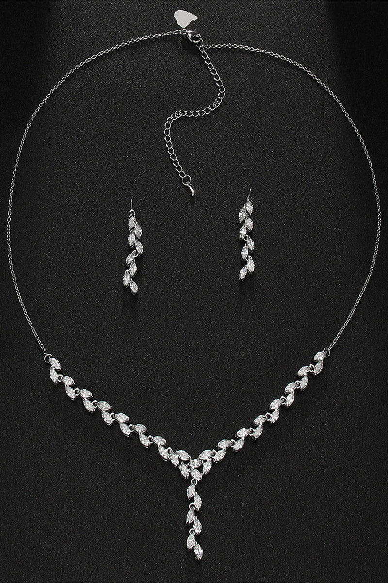 Gorgeous Zircon Earrings/Necklace Jewelry Sets (Set of 2) 702777627165