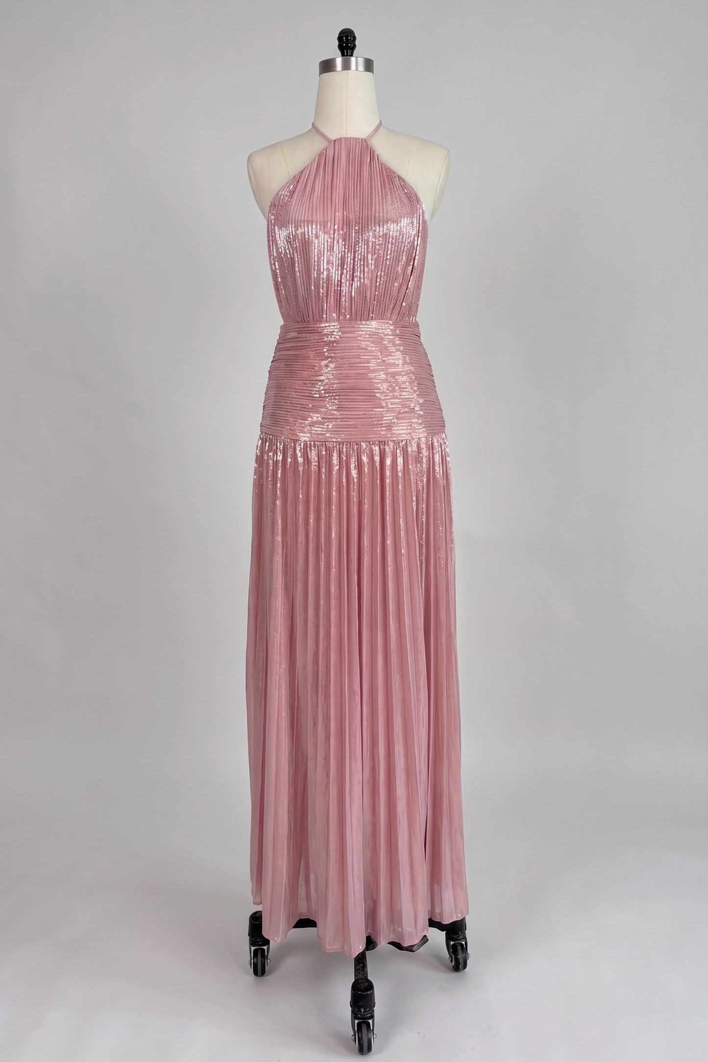 Sheath-Column Floor Length Bronzing Fabric Wedding Guest Dress 924470310173