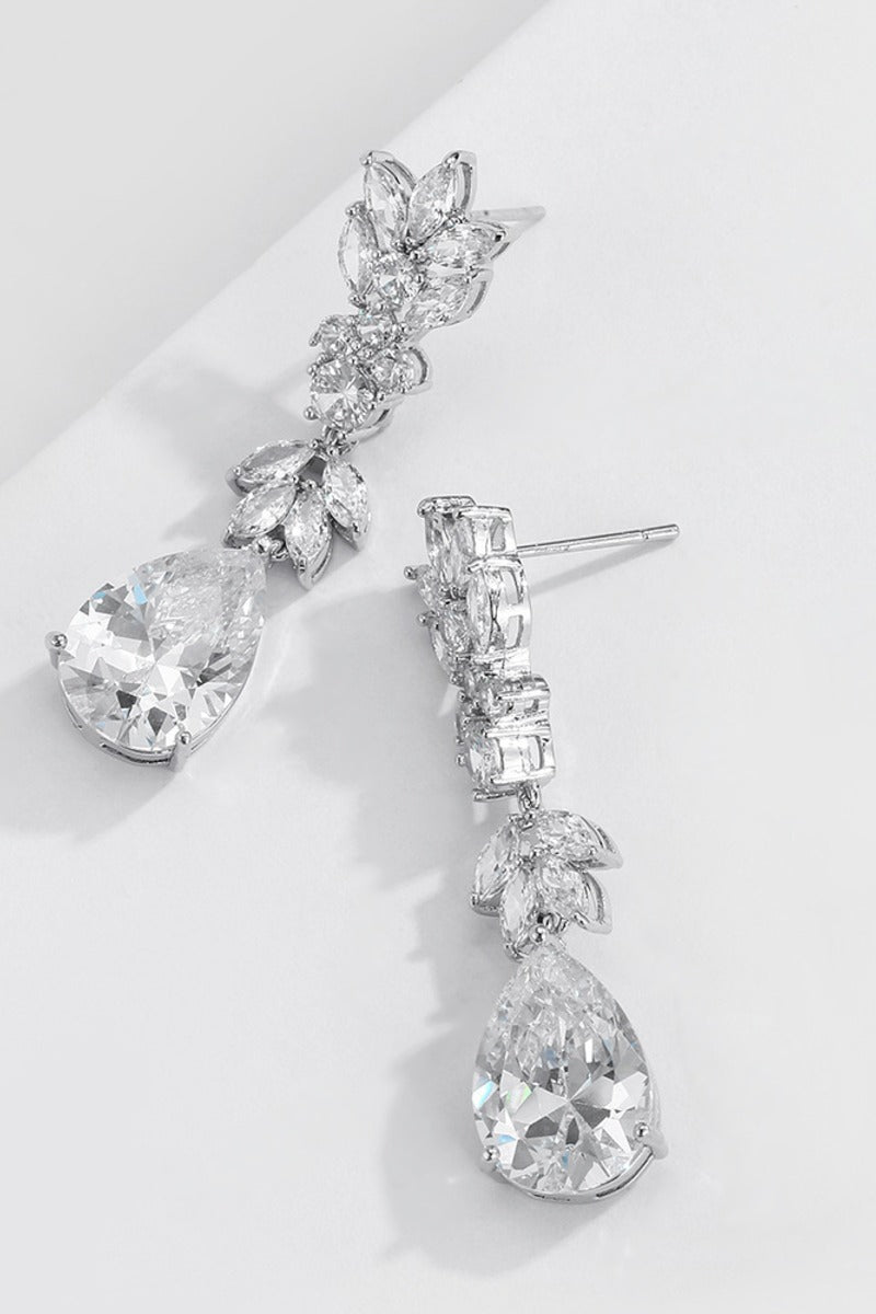 Luxury Teardrop Drop Long Dangle Marquise Leaf Earrings 636326799698
