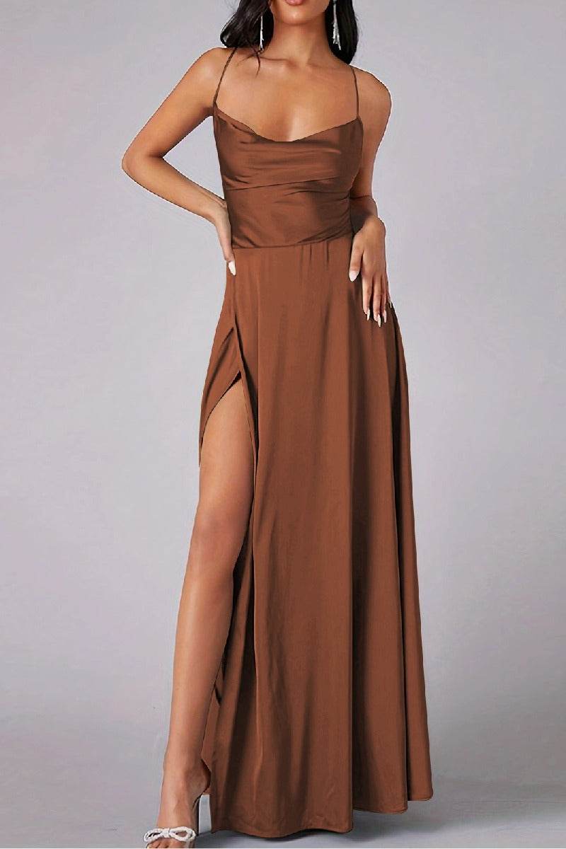 A-line Maxi Stretch Formal Evening Dresses 865729646697 - COCOMELODY