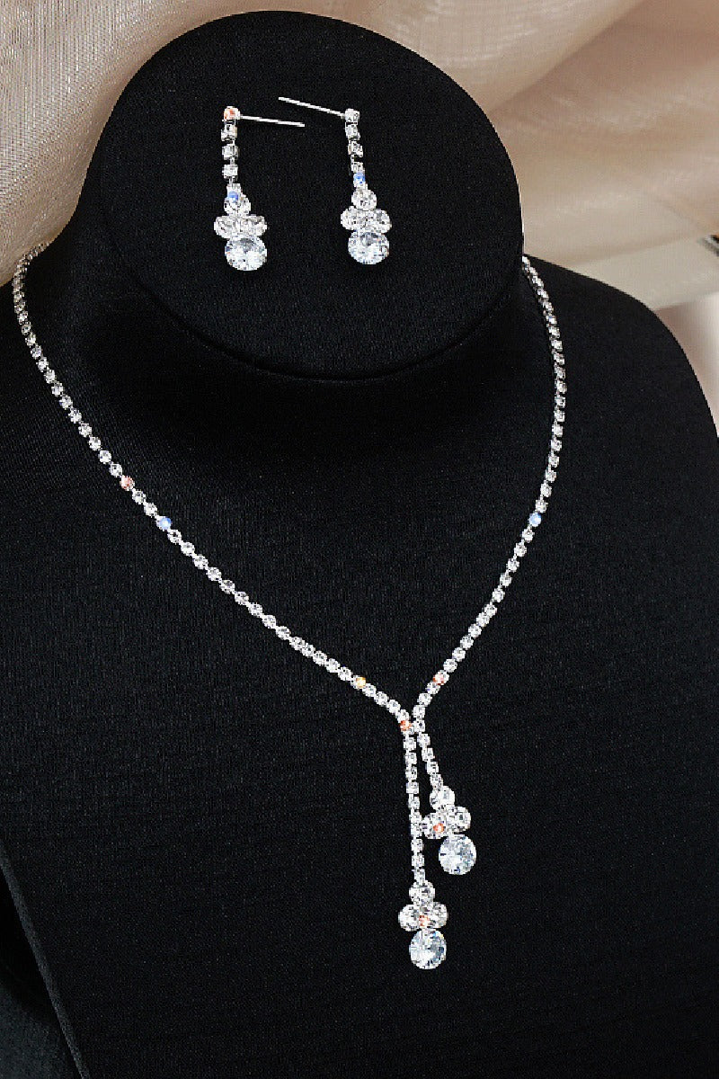 Gorgeous Zircon Earrings/Necklace Jewelry Sets (Set of 2)  680230262045