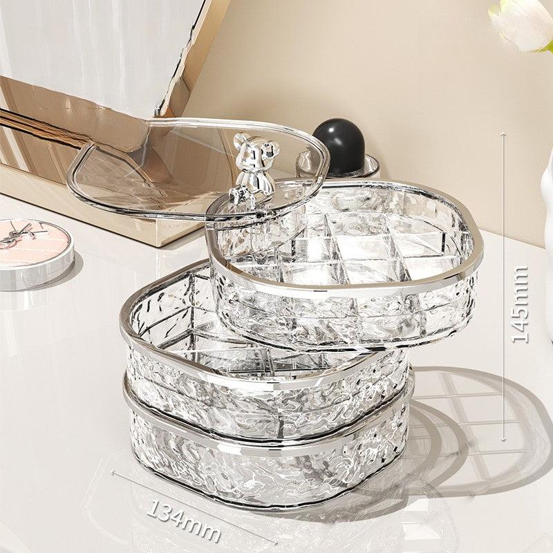 Rotating multi-layer earrings and hair accessories storage box 779206160602 - COCOMELODY