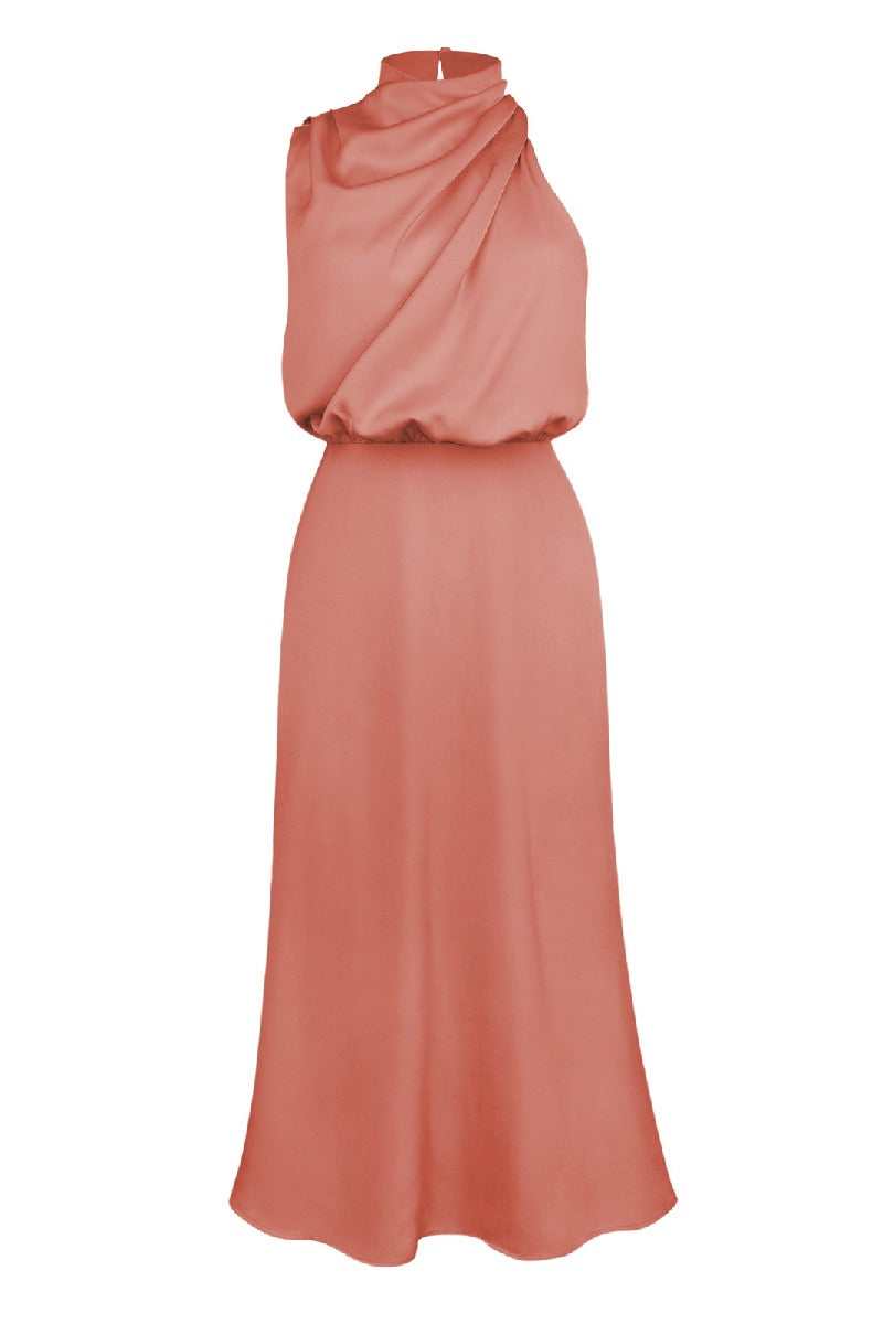 Sheath-Column Midi Forged Chiffon Dress 695677395149