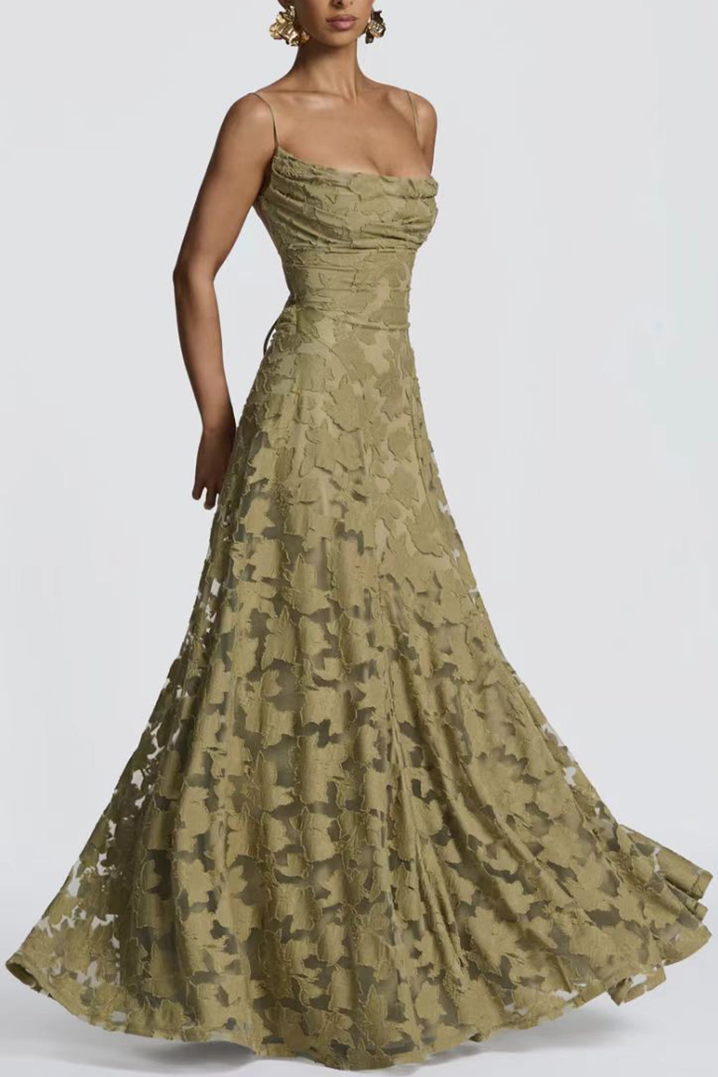 A-line Maxi Lace Formal Evening Dresses 976108418795