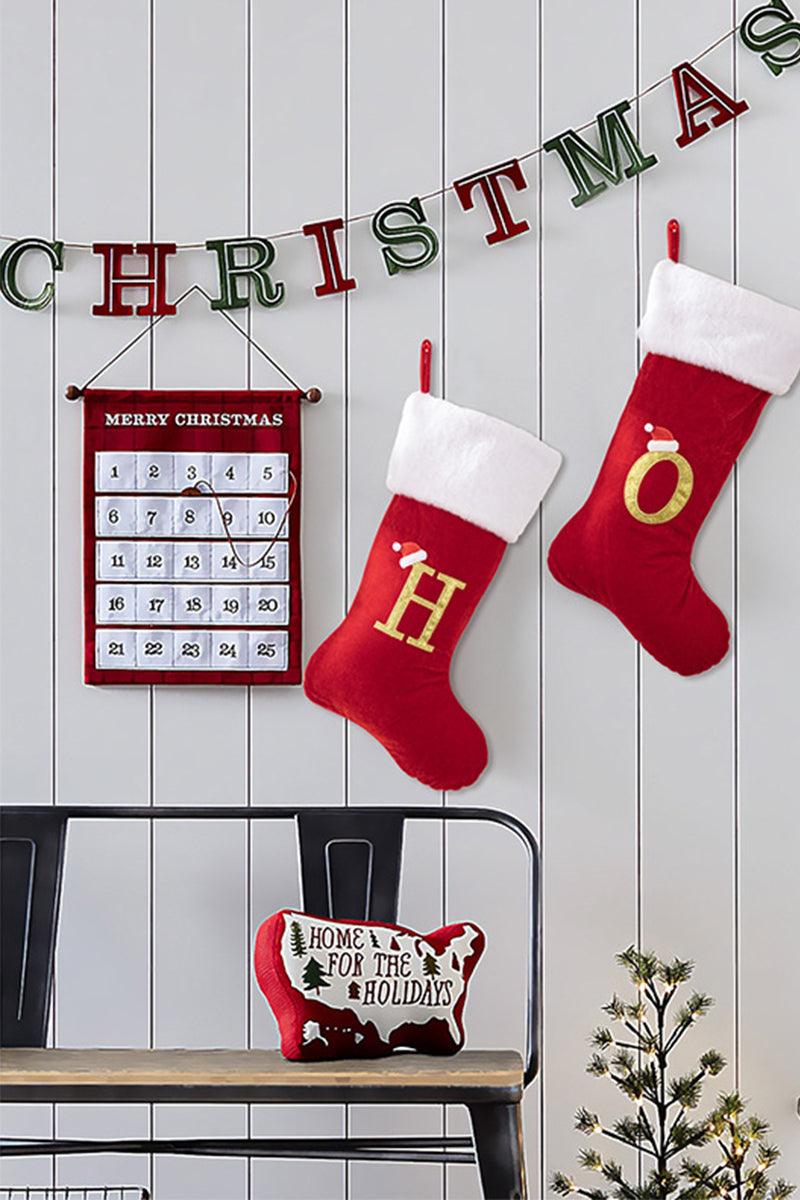 Christmas decoration supplies Red high-grade canary letter socks DIY name gift socks 829176143592