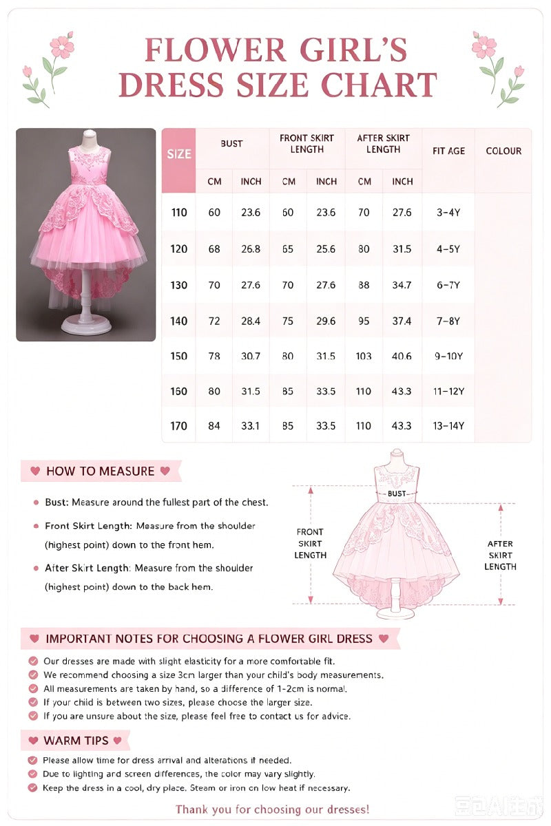 Princess Round Neck Sleeveless Double Layer Lace Overlay Hi-Low Tulle Flower Girl Dresses 1031501196583