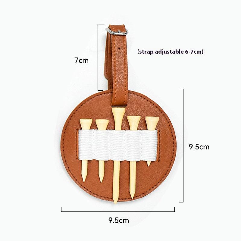 Golf tee insert bag Outdoor storage waist hanging golf leather storage bag 825384188921 - COCOMELODY