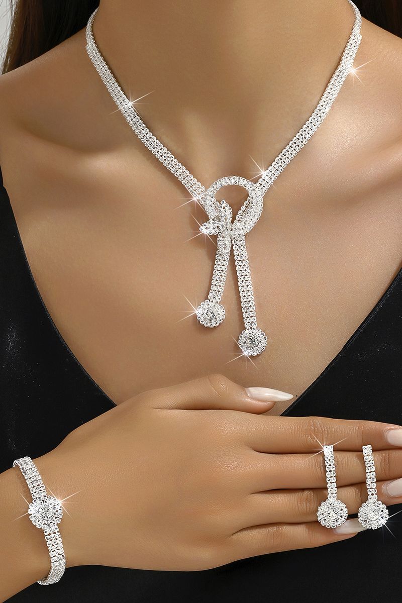 Gorgeous Zircon Earrings/Necklace Jewelry Sets (Set of 3) 912880691069
