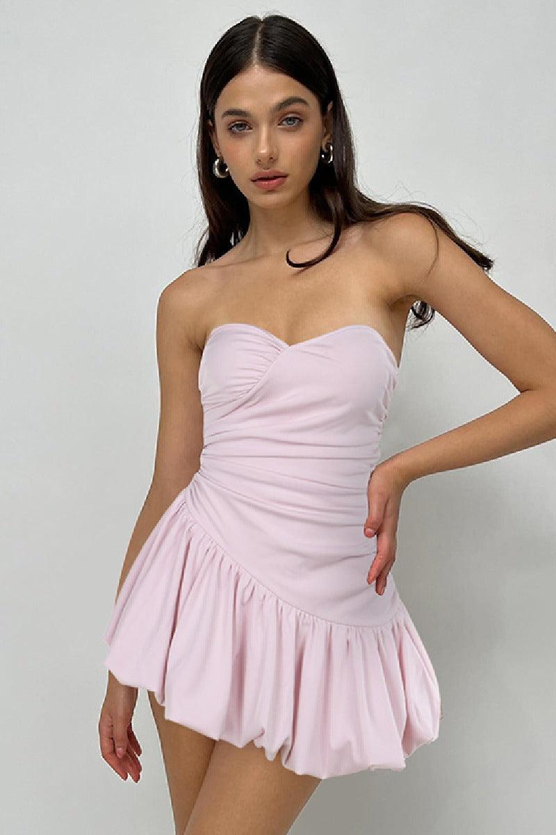 Slimming cocktail dress with chest tuck and waist tuck 819182826718 - COCOMELODY
