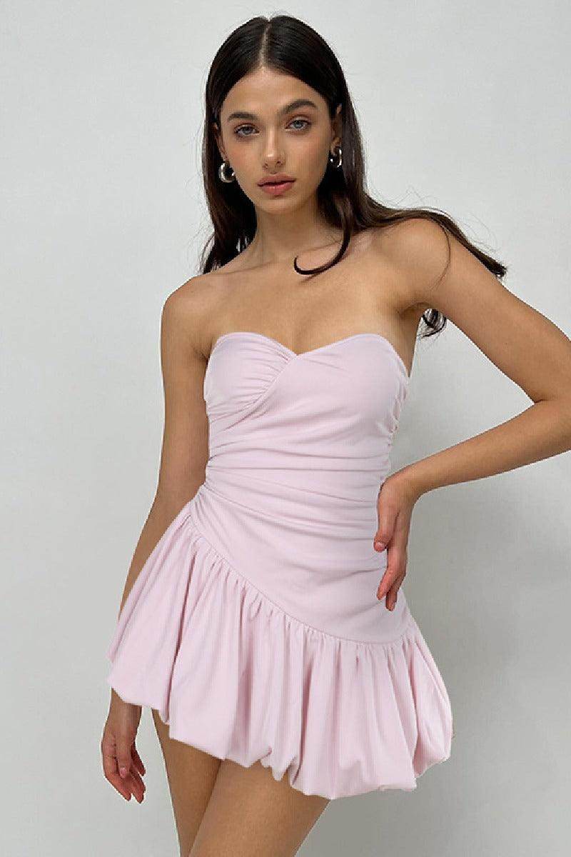 Slimming cocktail dress with chest tuck and waist tuck 819182826718 - COCOMELODY