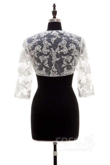 Lace 3/4 Length Sleeve Wedding Jacket AC6016