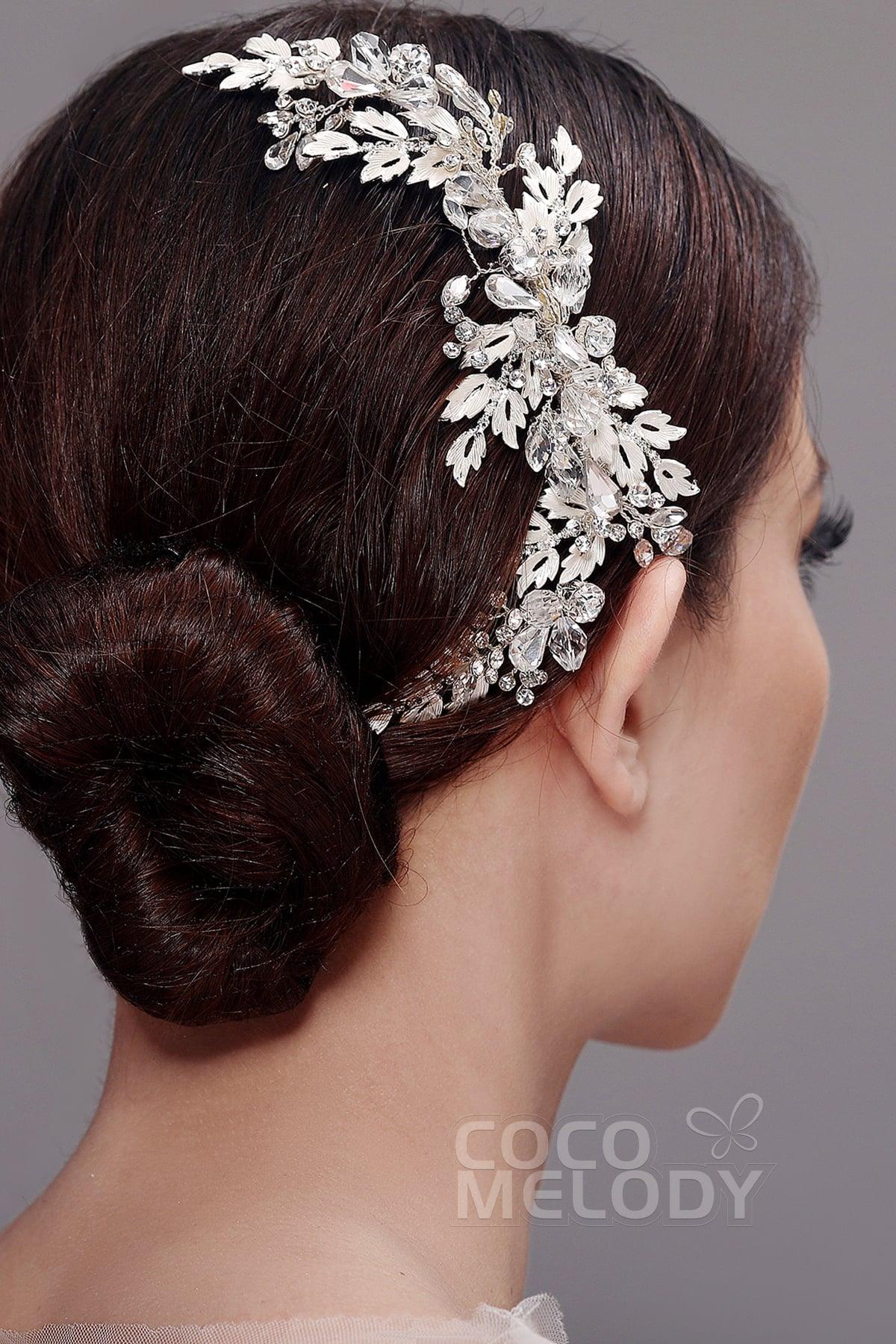 Latest Alloy Hair Combs with Rhinestone AH17034 - COCOMELODY