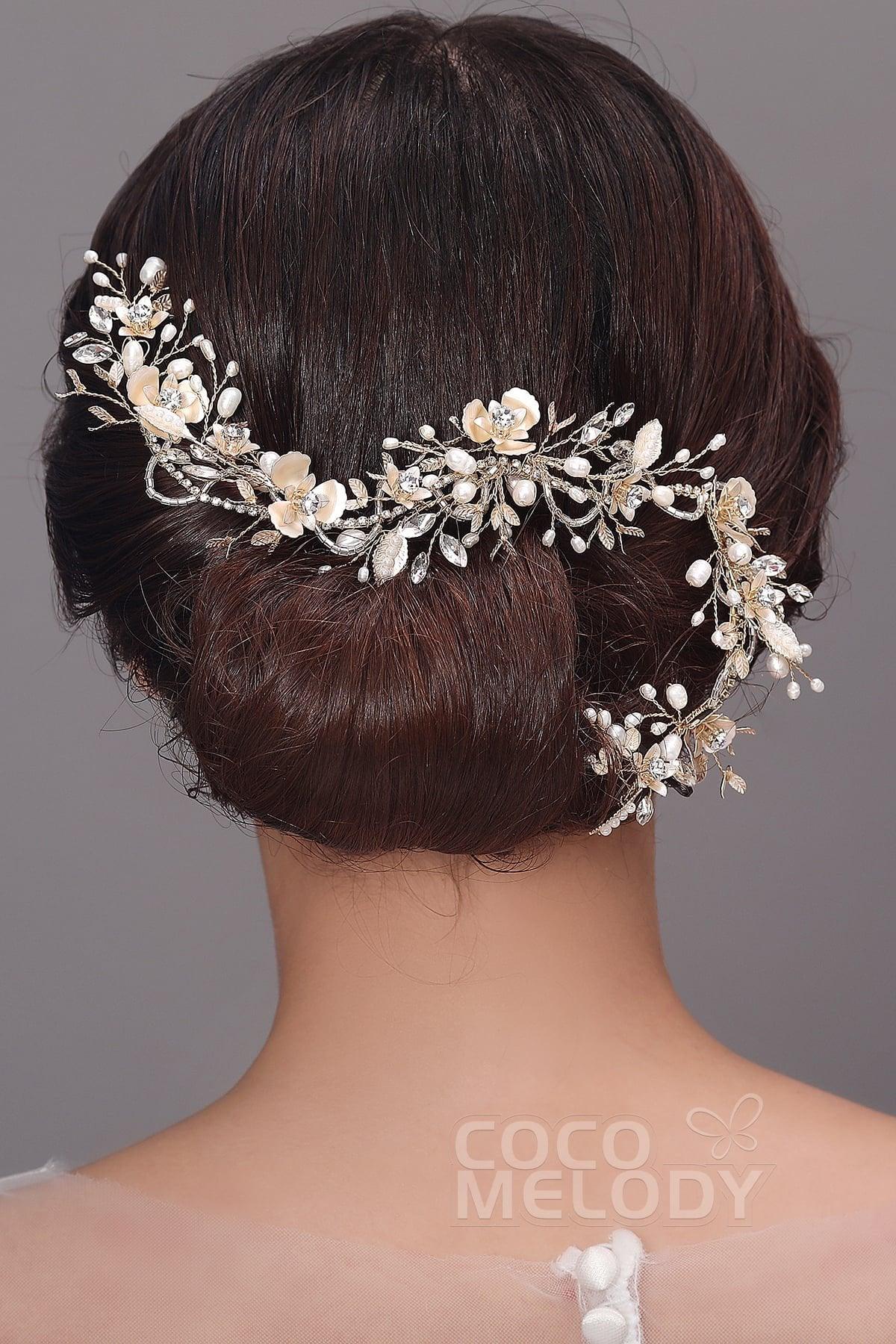 Latest Alloy Headpiece with Imitation Pearl AH17038 - COCOMELODY
