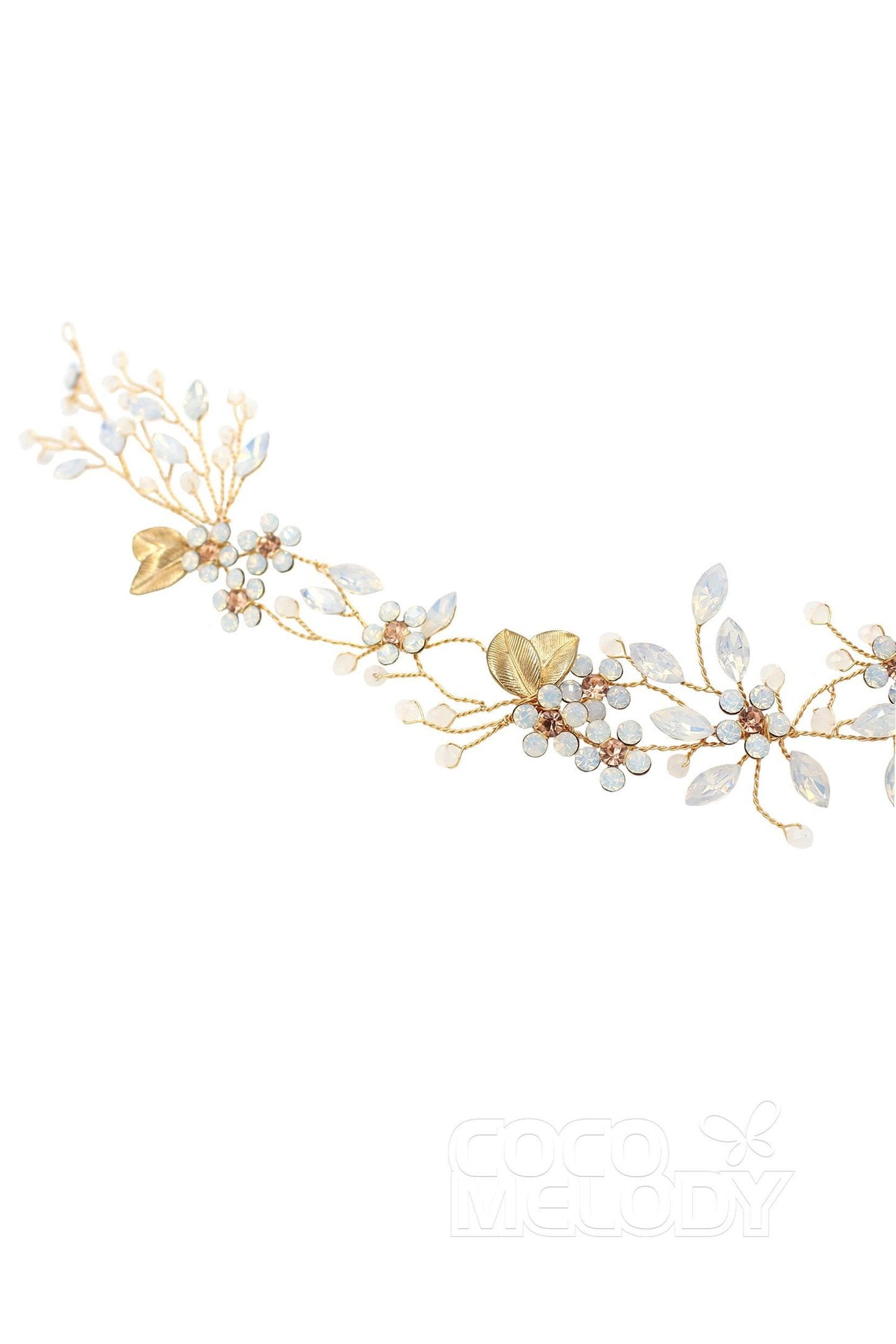 Elegant Alloy Headbands with Opal AH18012