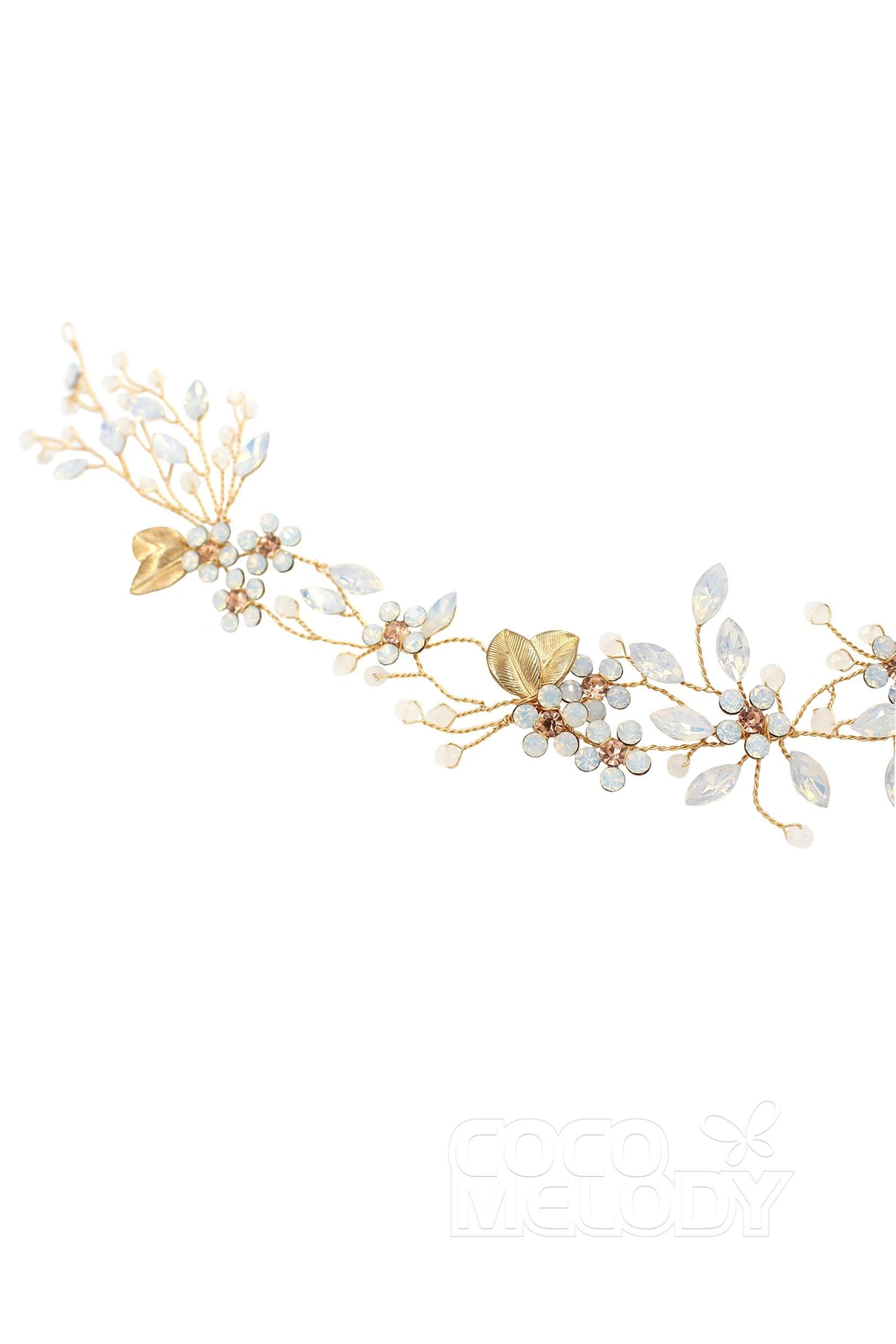 Elegant Alloy Headbands with Opal AH18012 - COCOMELODY