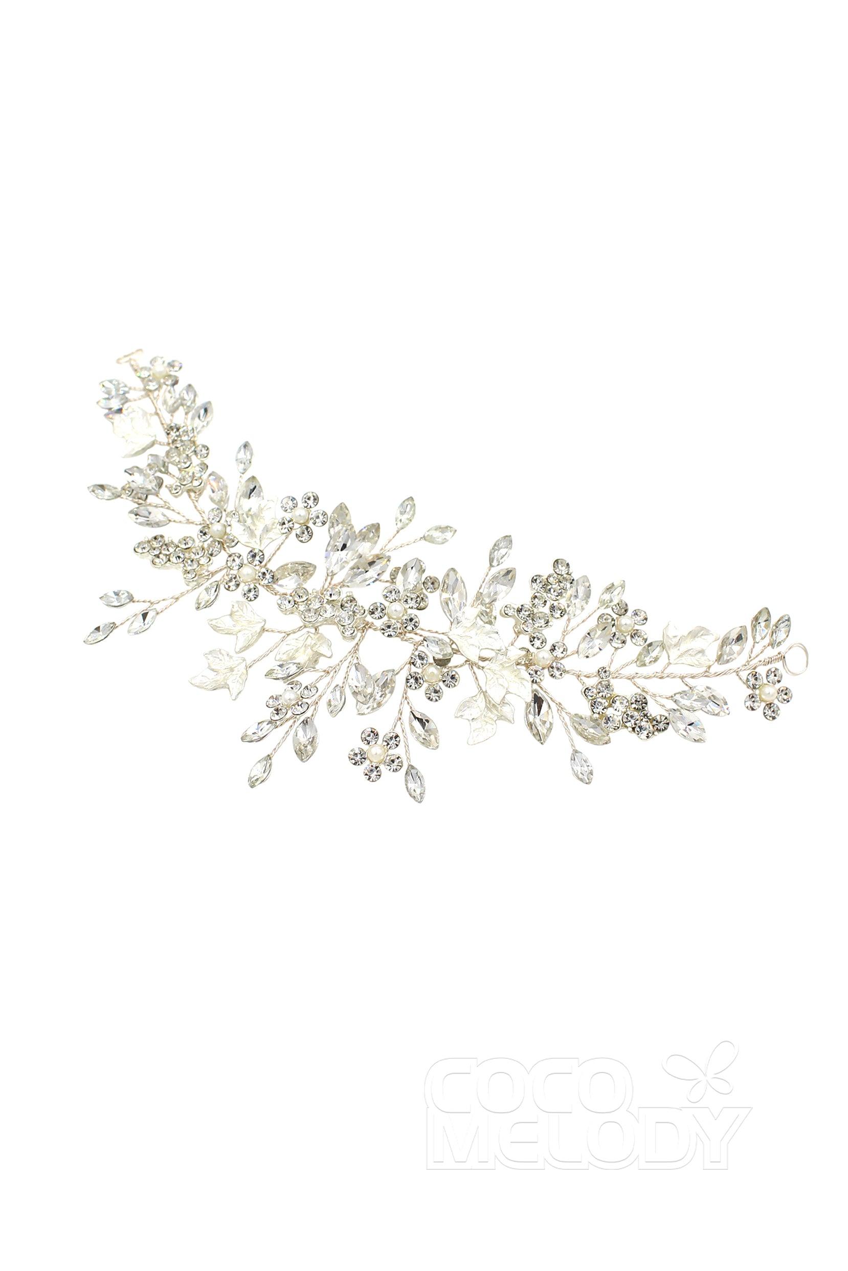 Alloy Headbands with Imitation Pearl and Crystals AH18015 - COCOMELODY