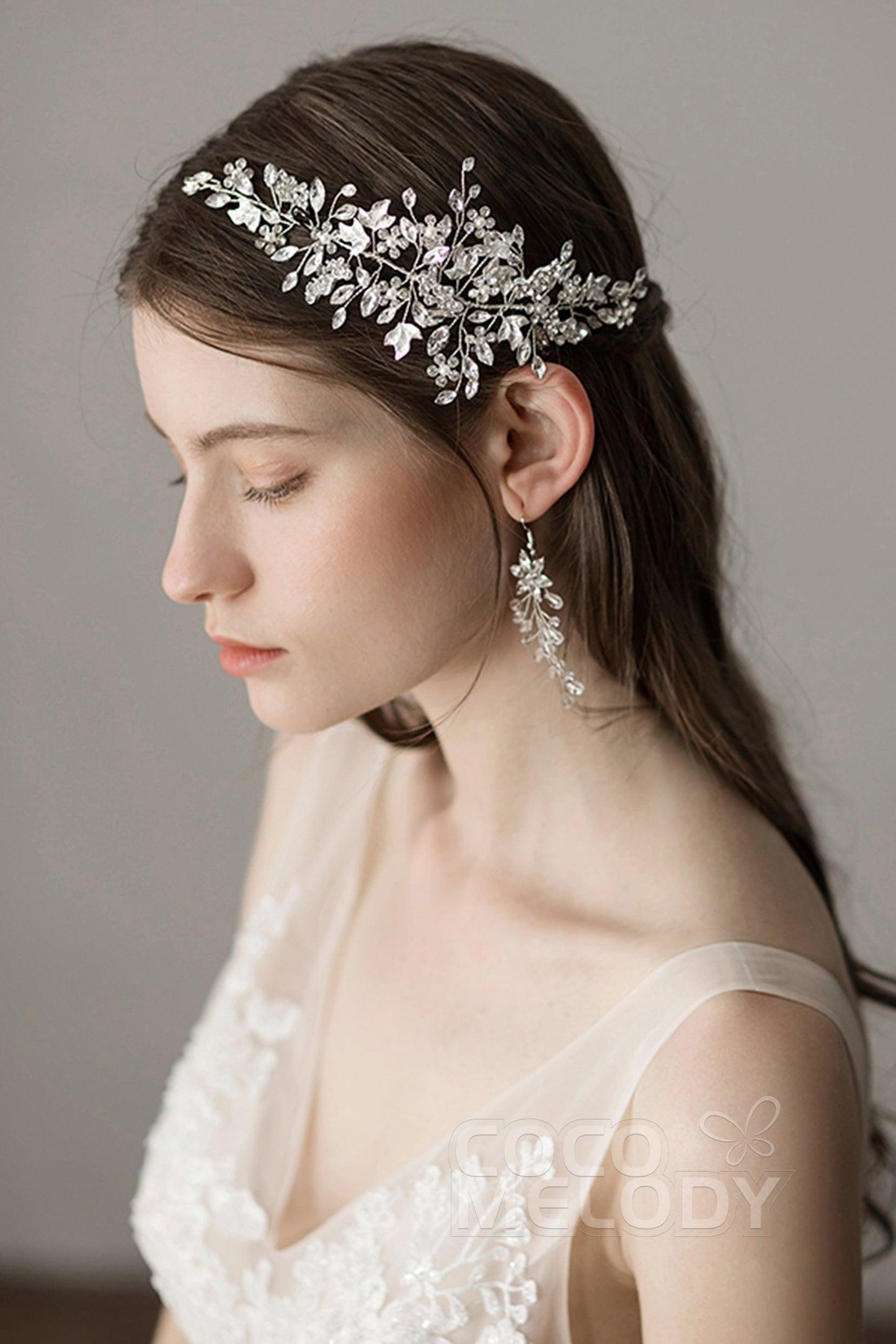 Alloy Headbands with Imitation Pearl and Crystals AH18015