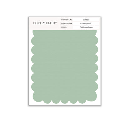 Chiffon Fabric Swatch in Single Color SWCH16001 - COCOMELODY