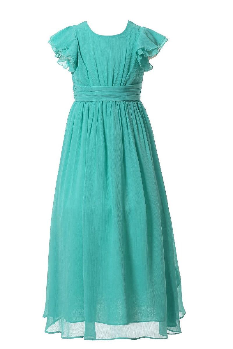 Elegant A-Line Scoop Bridesmaid Chiffon Gown B01MCSQLIY - COCOMELODY
