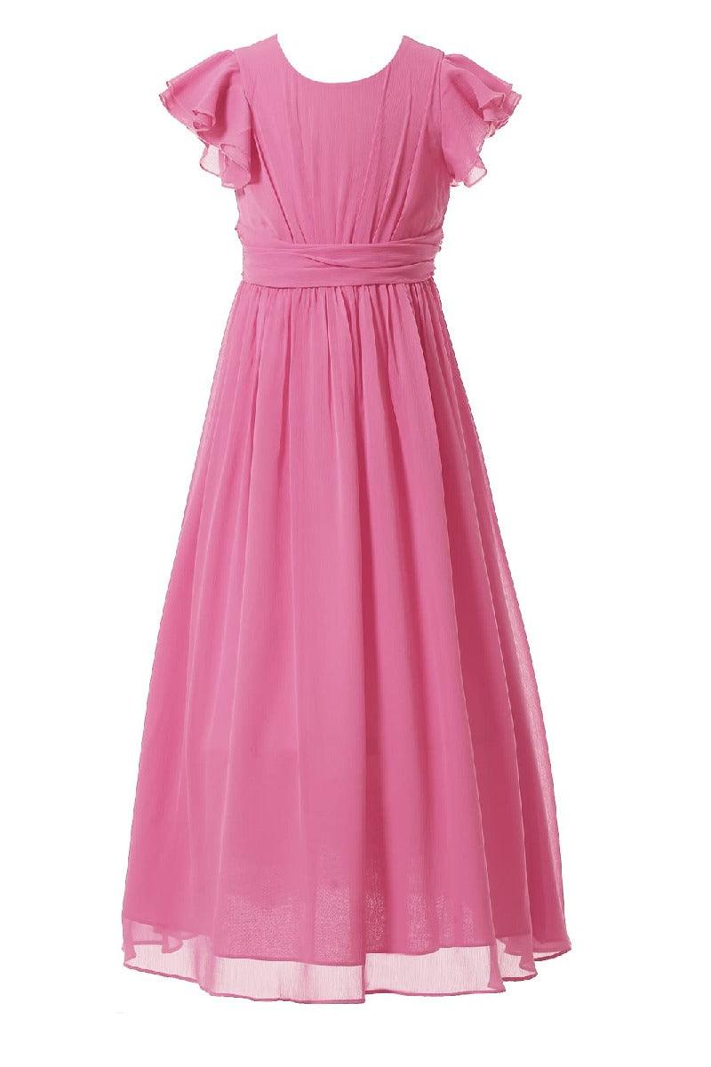 Elegant A-Line Scoop Bridesmaid Chiffon Gown B01MCSQLIY - COCOMELODY