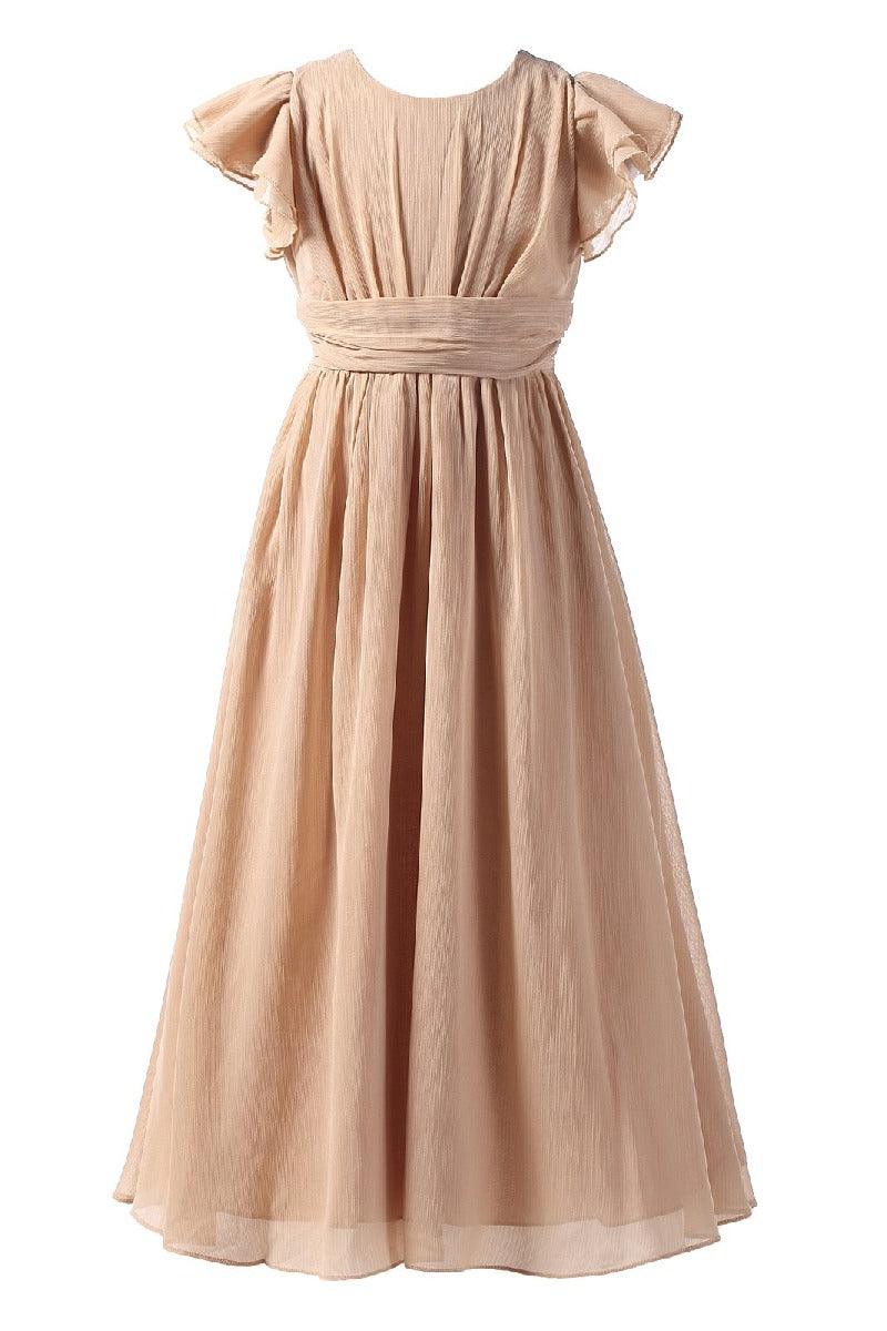 Elegant A-Line Scoop Bridesmaid Chiffon Gown B01MCSQLIY - COCOMELODY