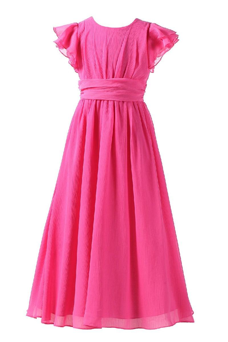 Elegant A-Line Scoop Bridesmaid Chiffon Gown B01MCSQLIY - COCOMELODY