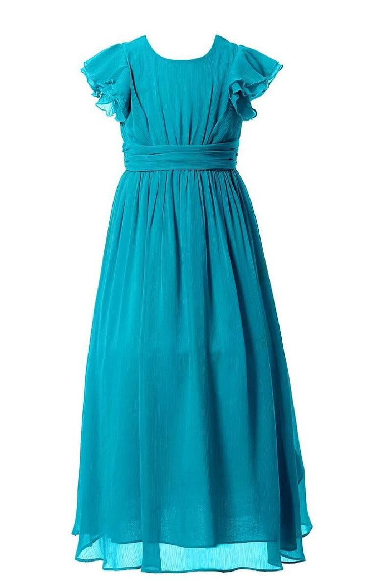 Elegant A-Line Scoop Bridesmaid Chiffon Gown B01MCSQLIY - COCOMELODY