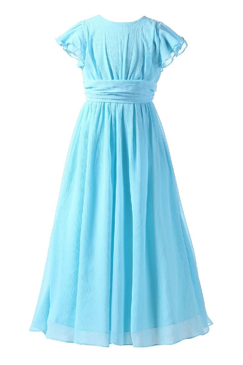 Elegant A-Line Scoop Bridesmaid Chiffon Gown B01MCSQLIY - COCOMELODY