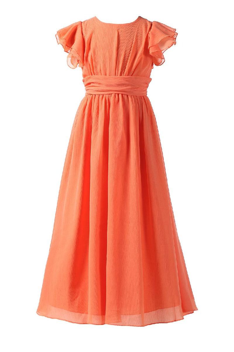 Elegant A-Line Scoop Bridesmaid Chiffon Gown B01MCSQLIY - COCOMELODY