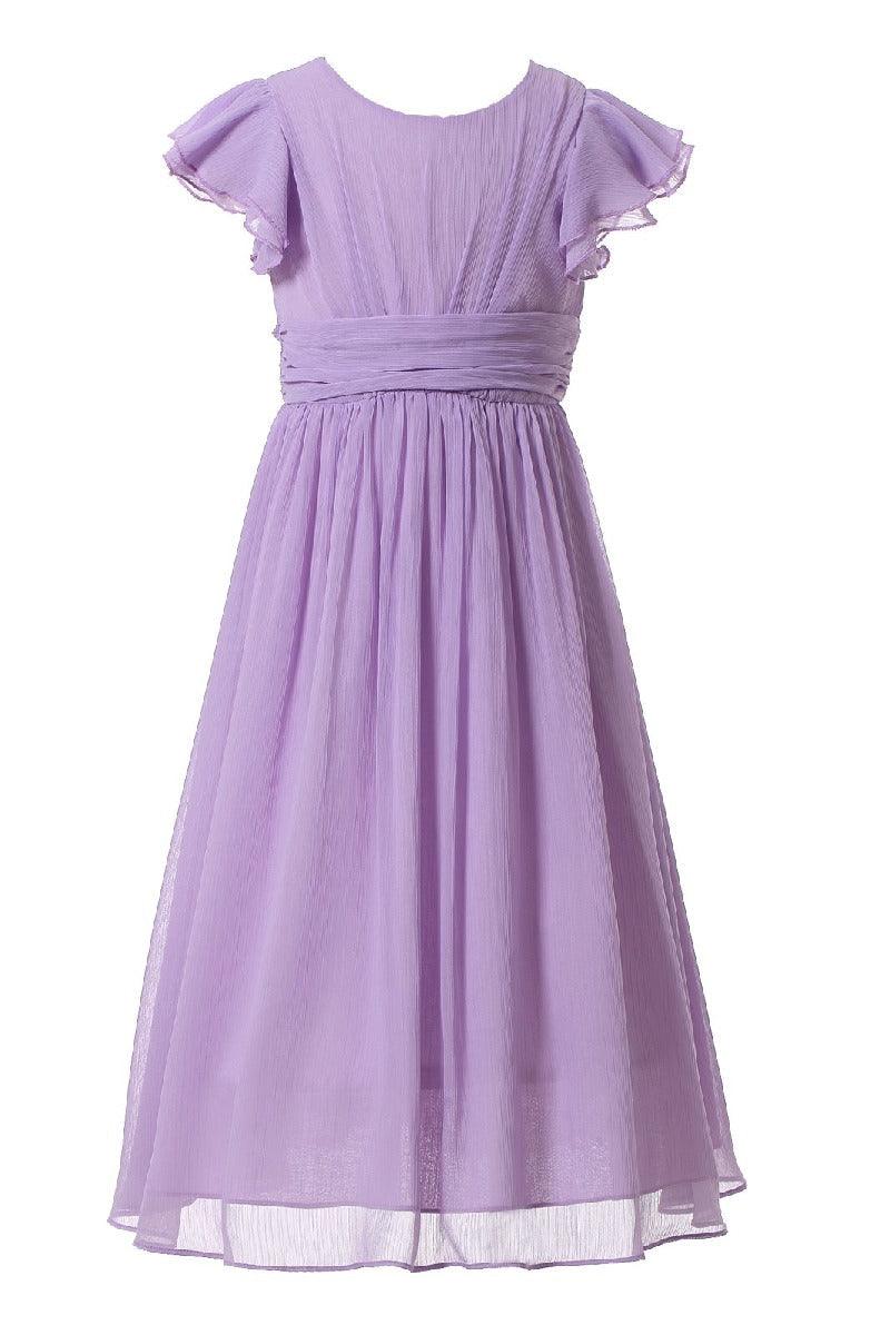 Elegant A-Line Scoop Bridesmaid Chiffon Gown B01MCSQLIY - COCOMELODY