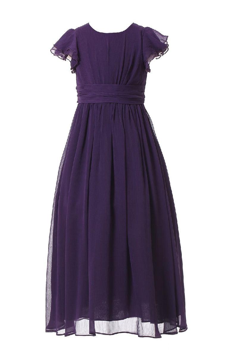 Elegant A-Line Scoop Bridesmaid Chiffon Gown B01MCSQLIY - COCOMELODY