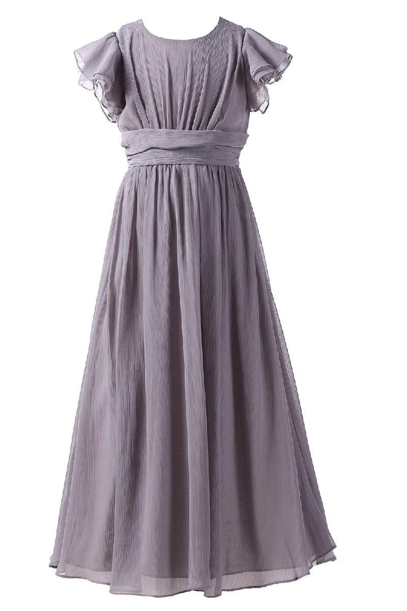 Elegant A-Line Scoop Bridesmaid Chiffon Gown B01MCSQLIY - COCOMELODY