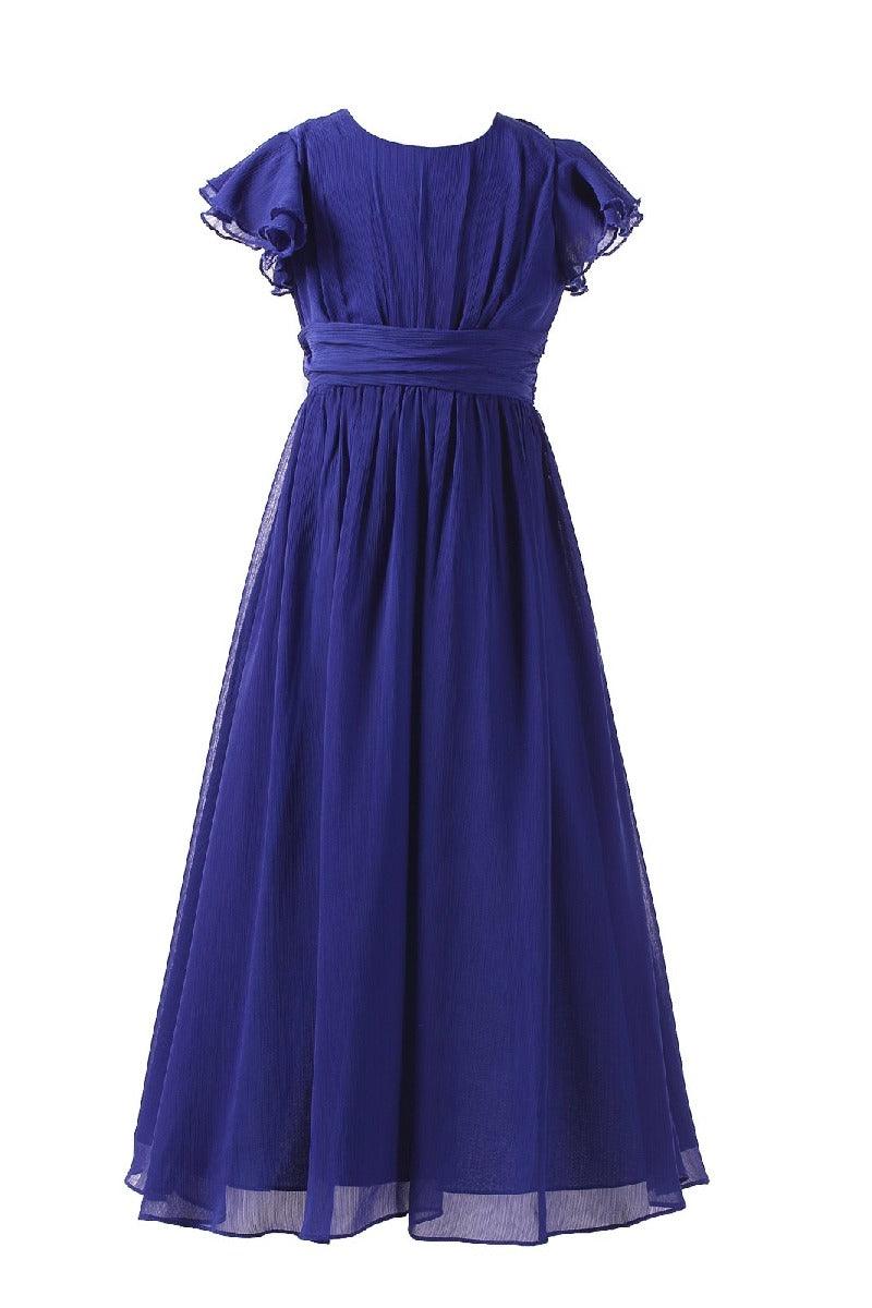 Elegant A-Line Scoop Bridesmaid Chiffon Gown B01MCSQLIY - COCOMELODY