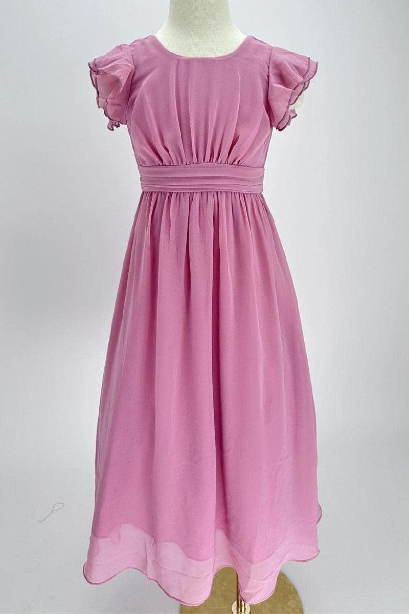 Elegant A-Line Scoop Bridesmaid Chiffon Gown B01MCSQLIY - COCOMELODY