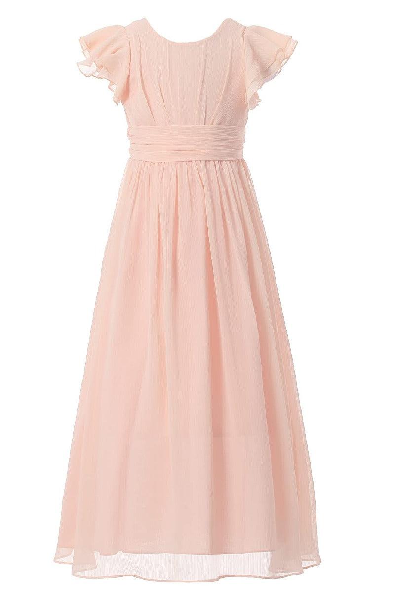Elegant A-Line Scoop Bridesmaid Chiffon Gown B01MCSQLIY - COCOMELODY