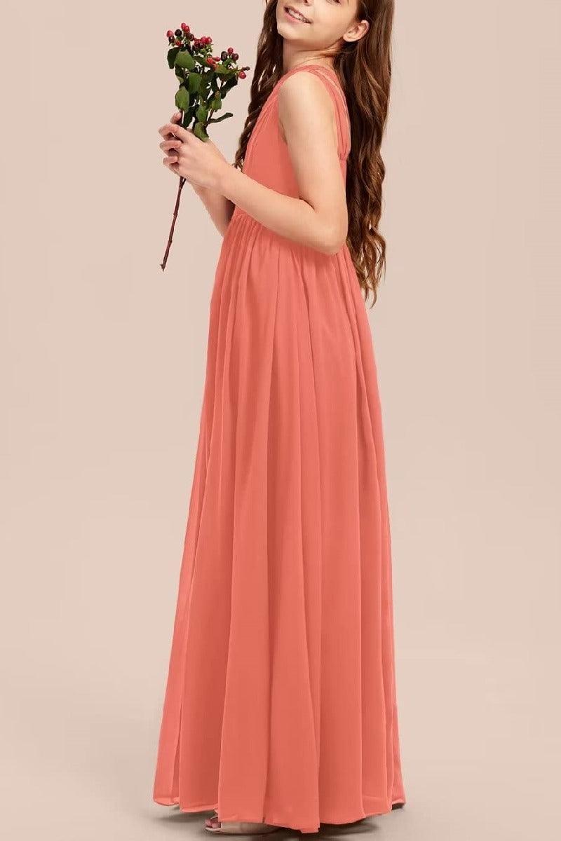 One Shoulder A-Line Junior Bridesmaid Dress B0C69DBSKL - COCOMELODY