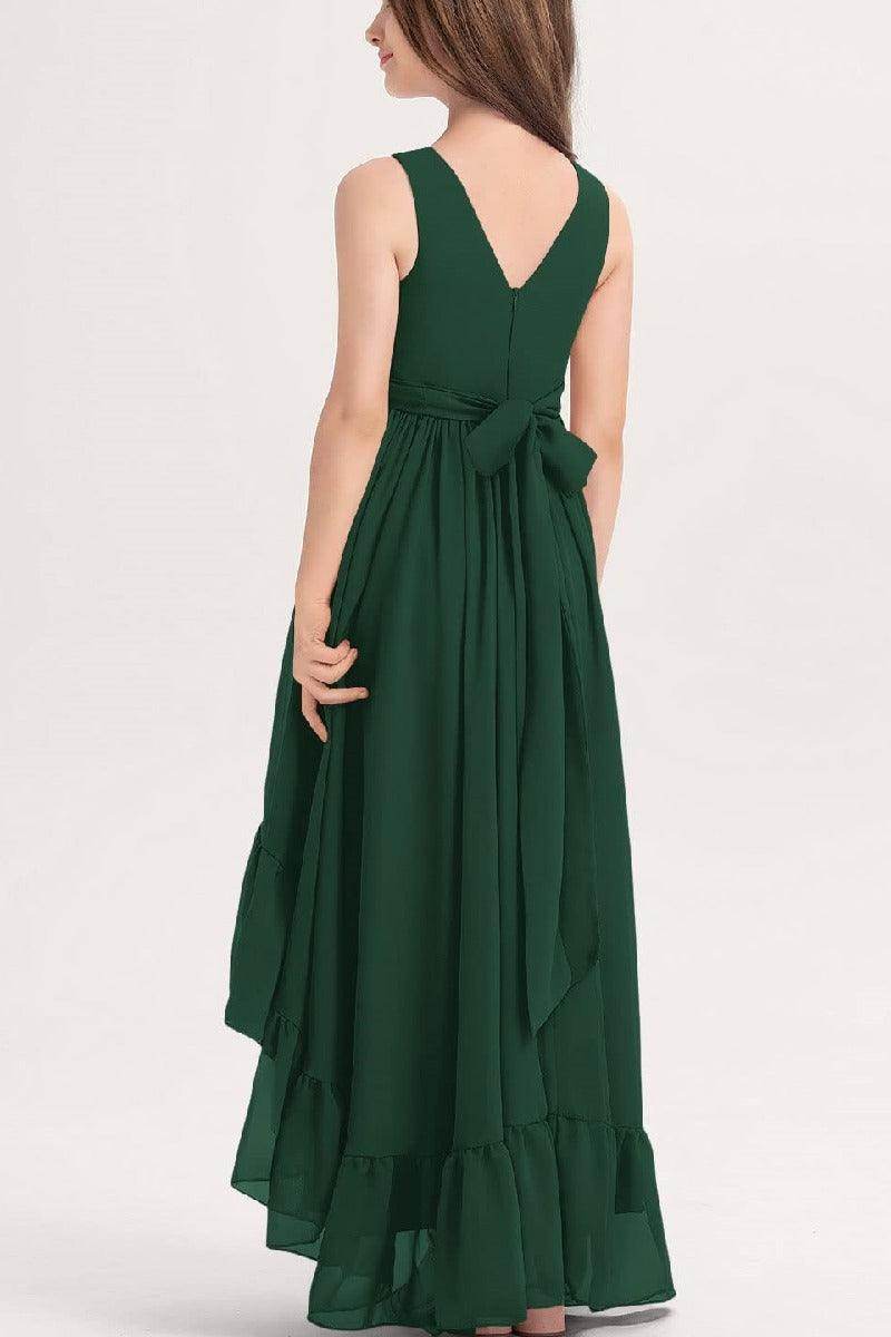 Junior Bridesmaid Dress High-Low Chiffon Gown COCOMELODY B0CJDQ8SB2 Junior Bridesmaid Dress High-Low Chiffon Gown COCOMELODY B0CJDQ8SB2