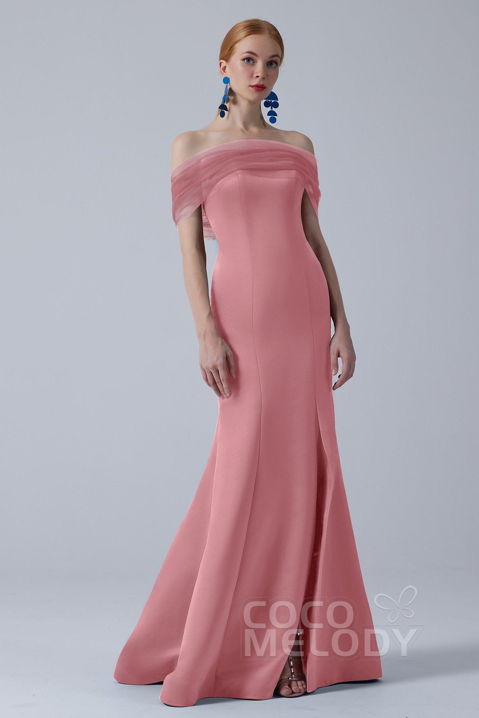 Trumpet-Mermaid Sweep-Brush Train Satin Dress CB0264 - COCOMELODY