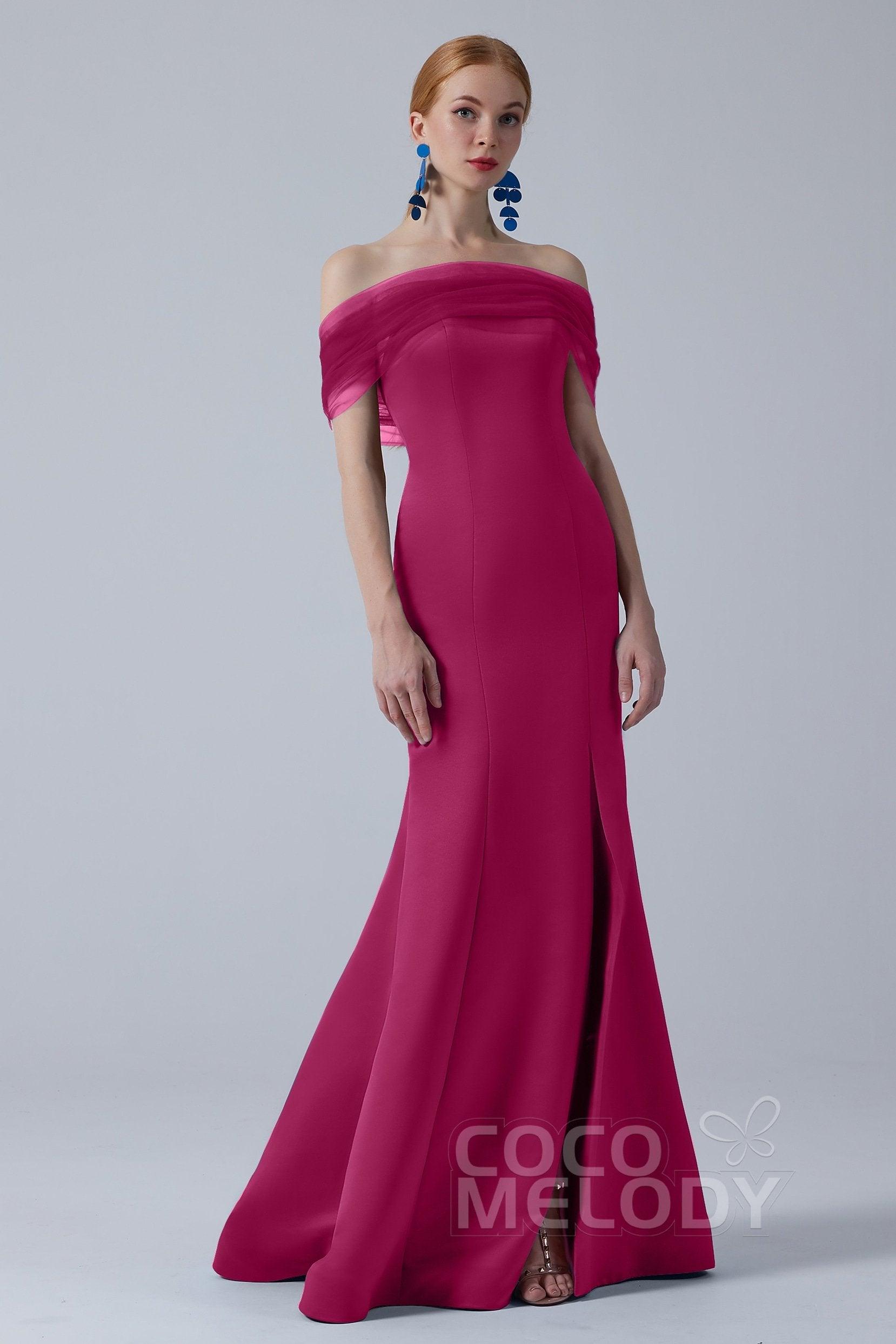 Trumpet-Mermaid Sweep-Brush Train Satin Dress CB0264 - COCOMELODY