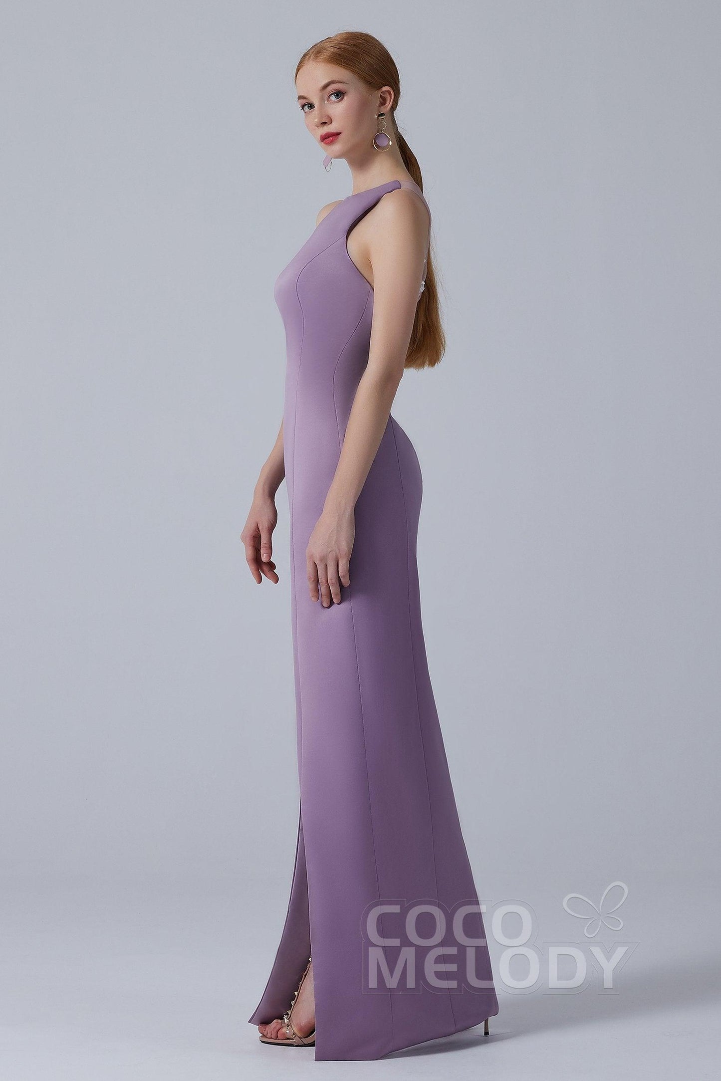 Sheath-Column Floor Length Satin Dress CB0267