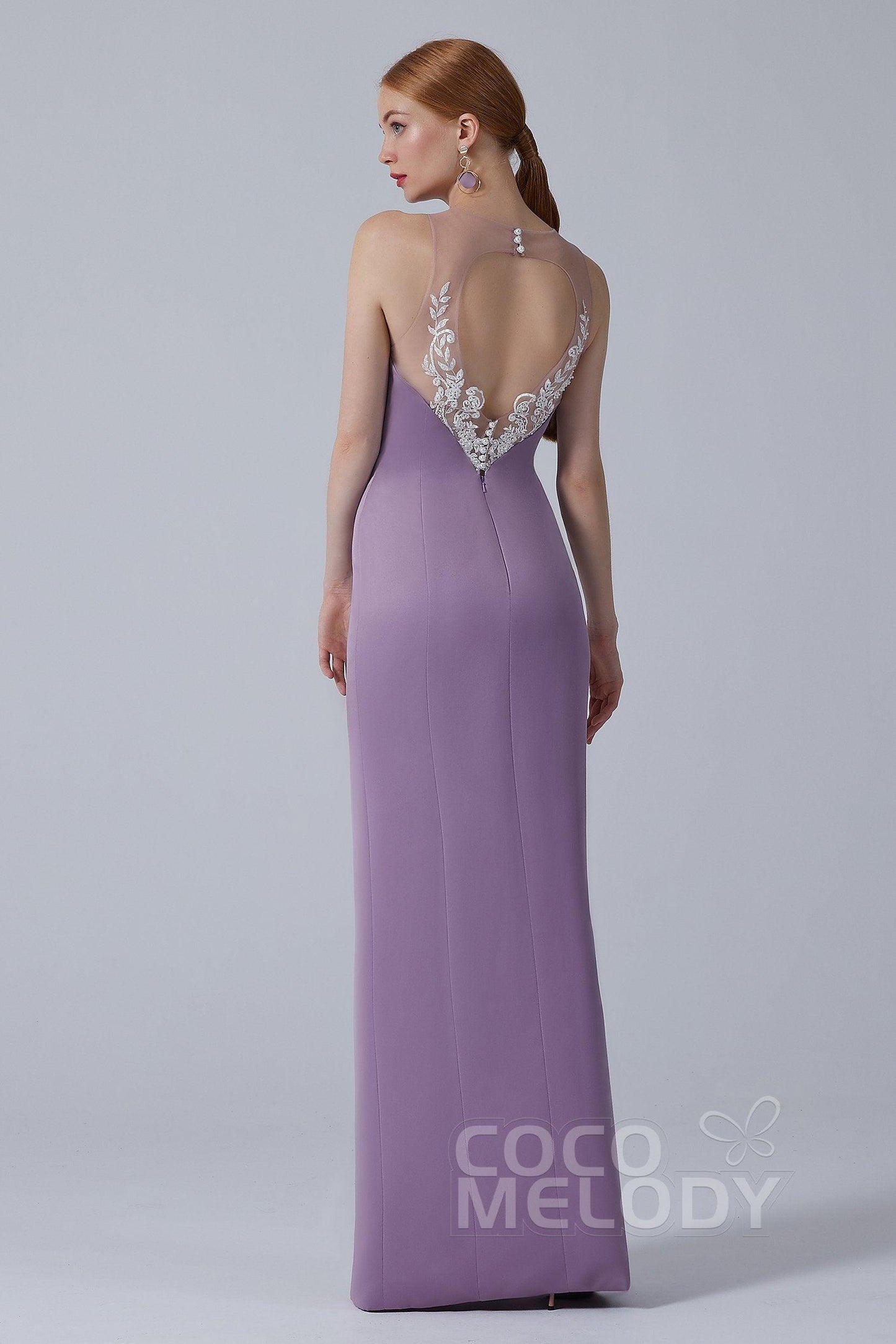 Sheath-Column Floor Length Satin Dress CB0267