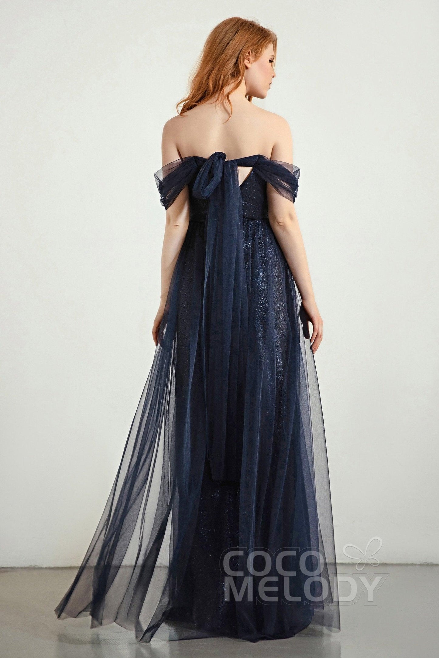 A-Line Sweep-Brush Train Bridesmaid Dress Formal Dresses CB0287 - COCOMELODY