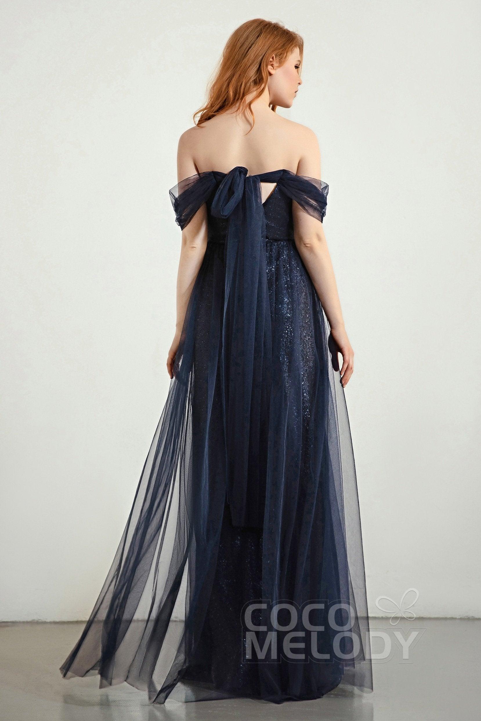 A-Line Sweep-Brush Train Bridesmaid Dress Formal Dresses CB0287 - COCOMELODY