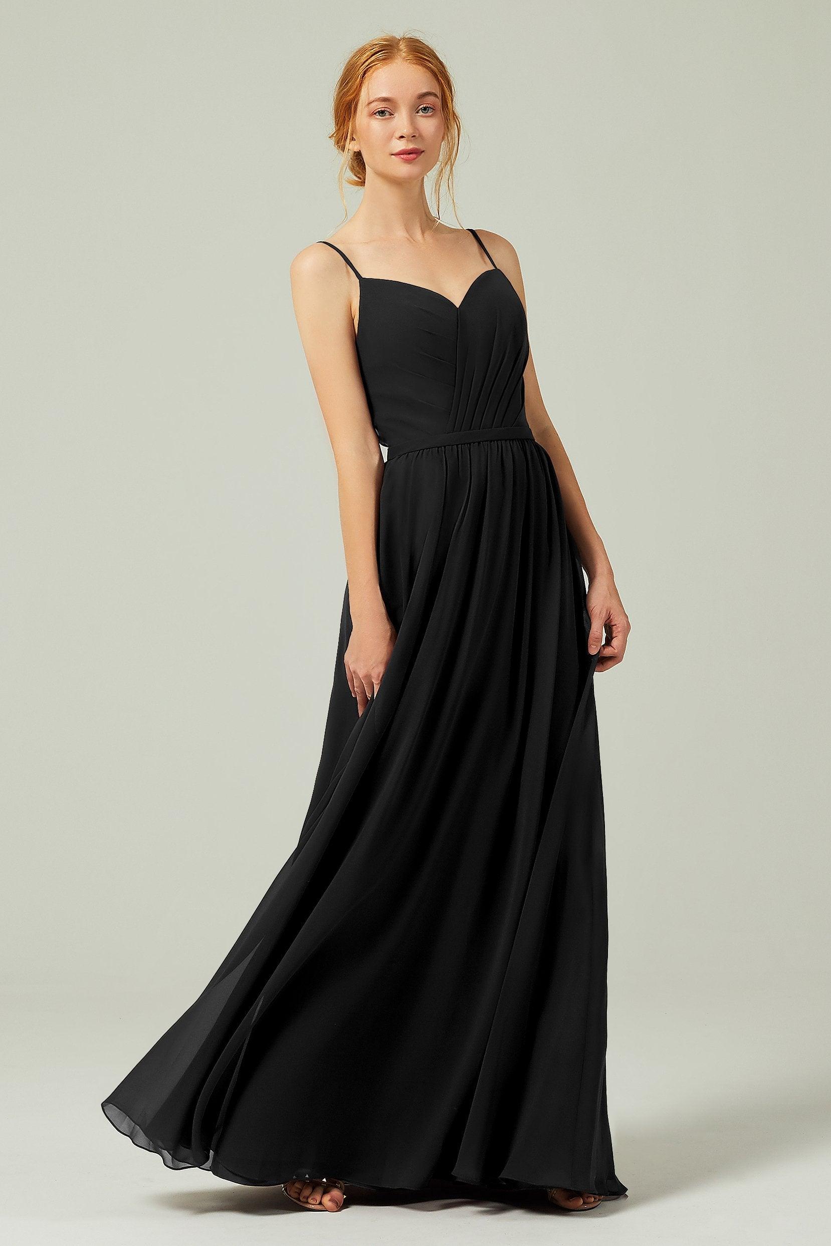 A-Line Floor Length Chiffon Bridesmaid Dress CB0296 - COCOMELODY