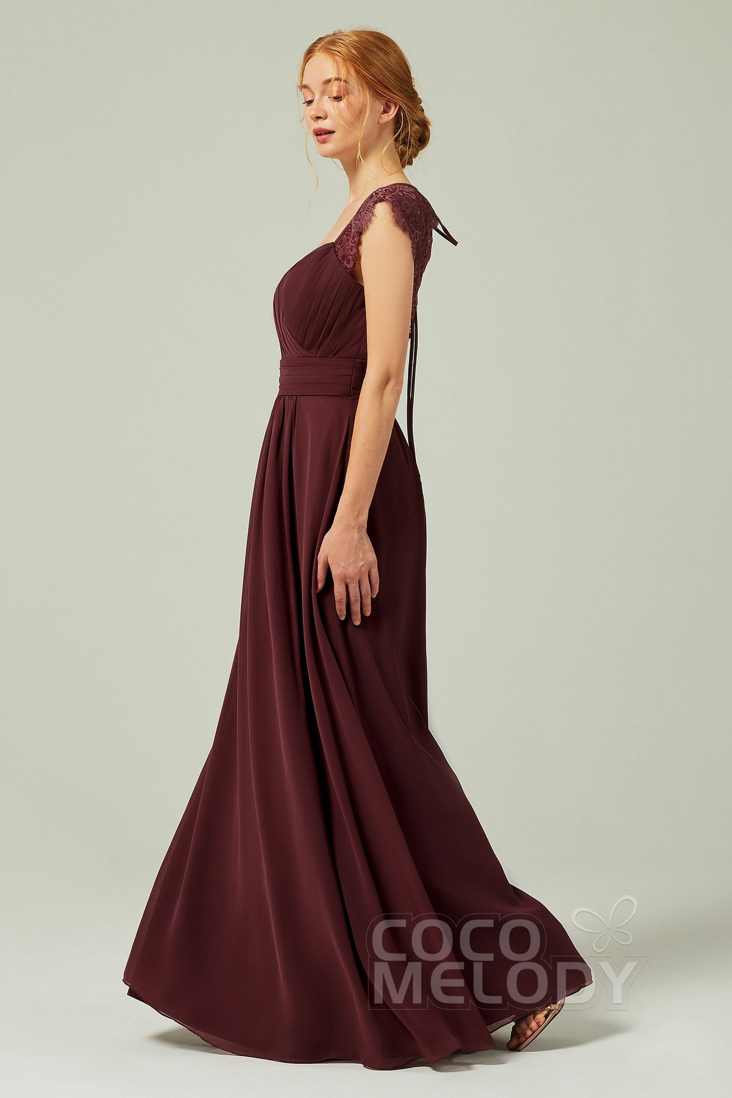 A-Line Floor Length Chiffon Bridesmaid Dress Formal Dresses CB0298