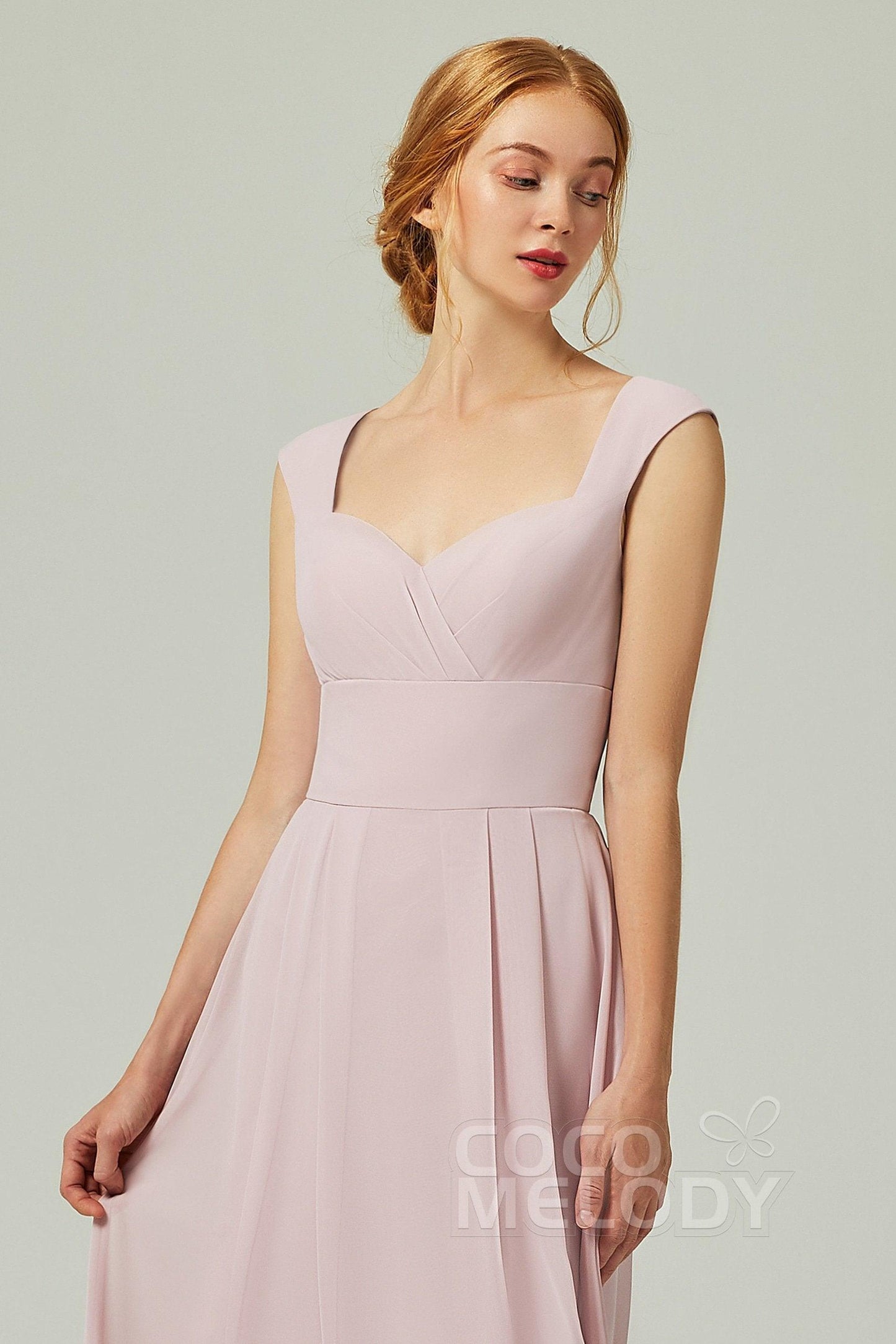 A-Line Floor Length Chiffon Bridesmaid Dress CB0315