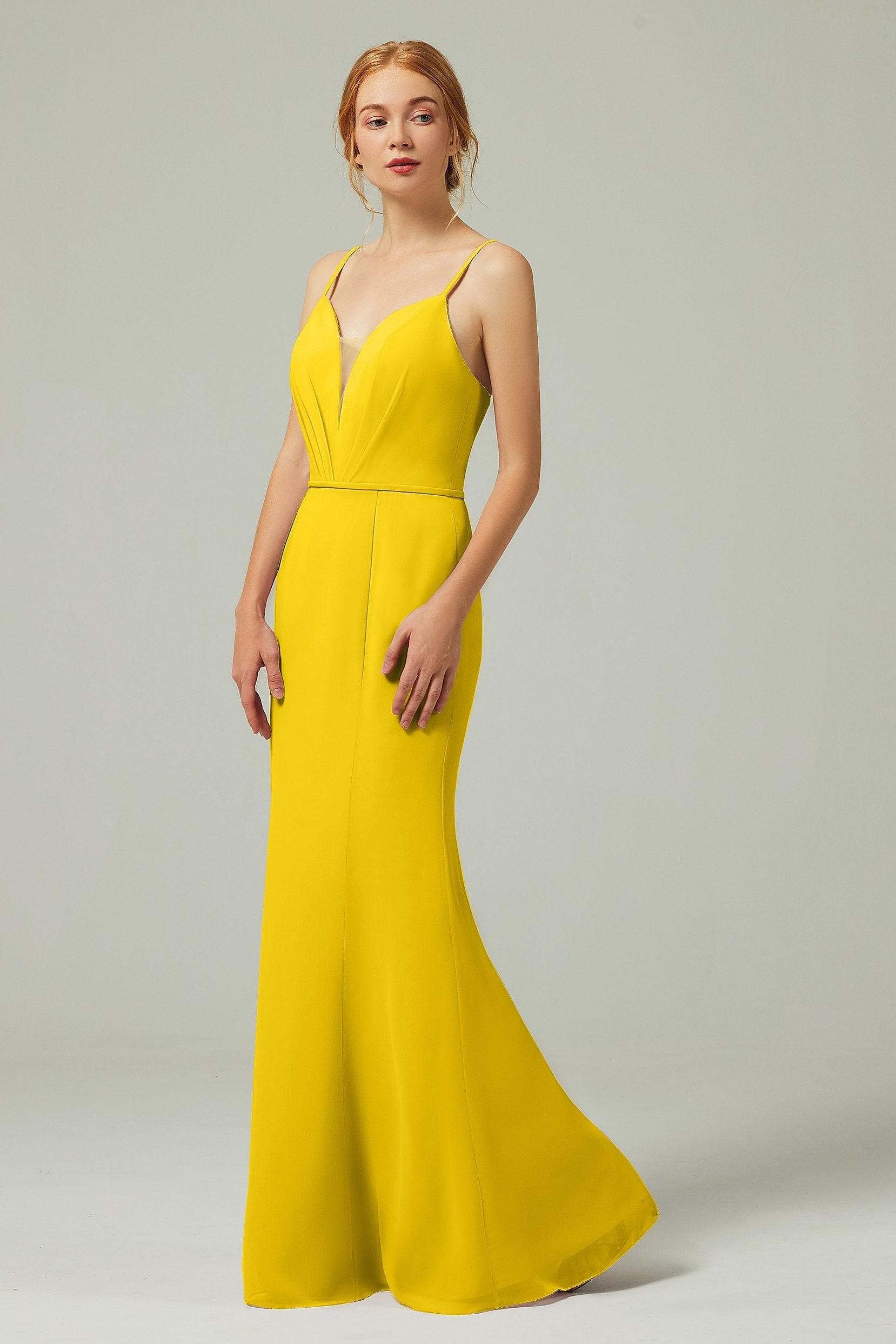 Trumpet-Mermaid Floor Length Chiffon Bridesmaid Dress CB0319 - COCOMELODY