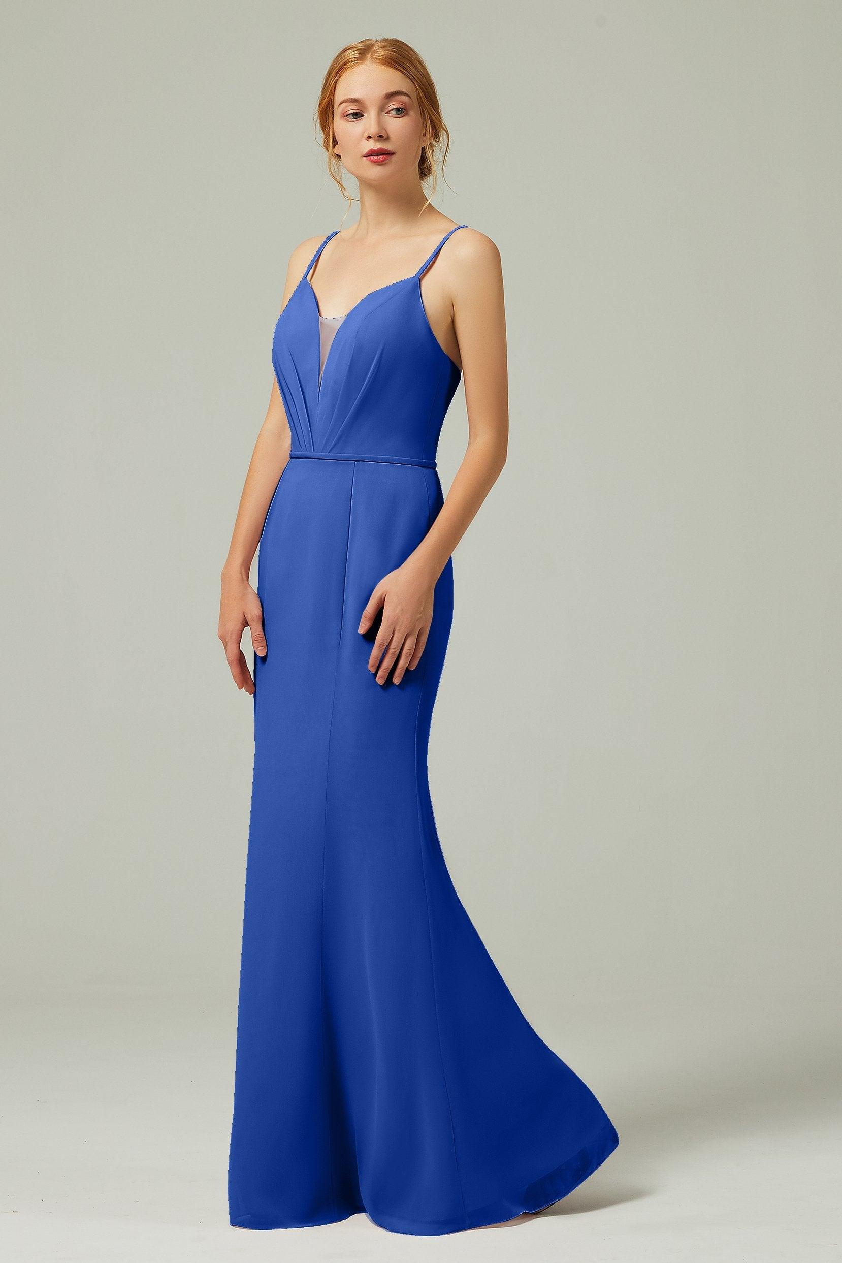 Trumpet-Mermaid Floor Length Chiffon Bridesmaid Dress CB0319 - COCOMELODY